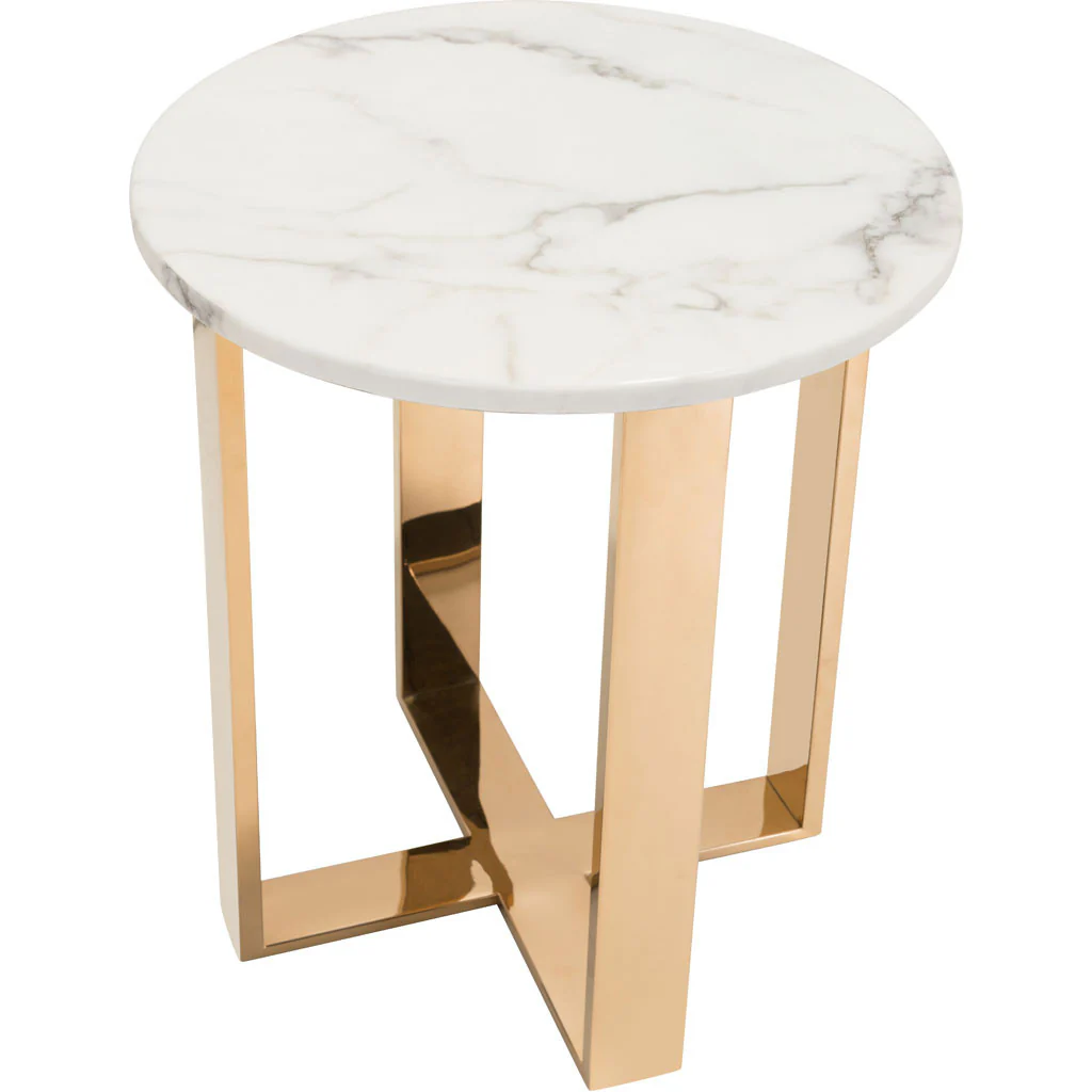 Acel End Table Stone & Gold - Image 4