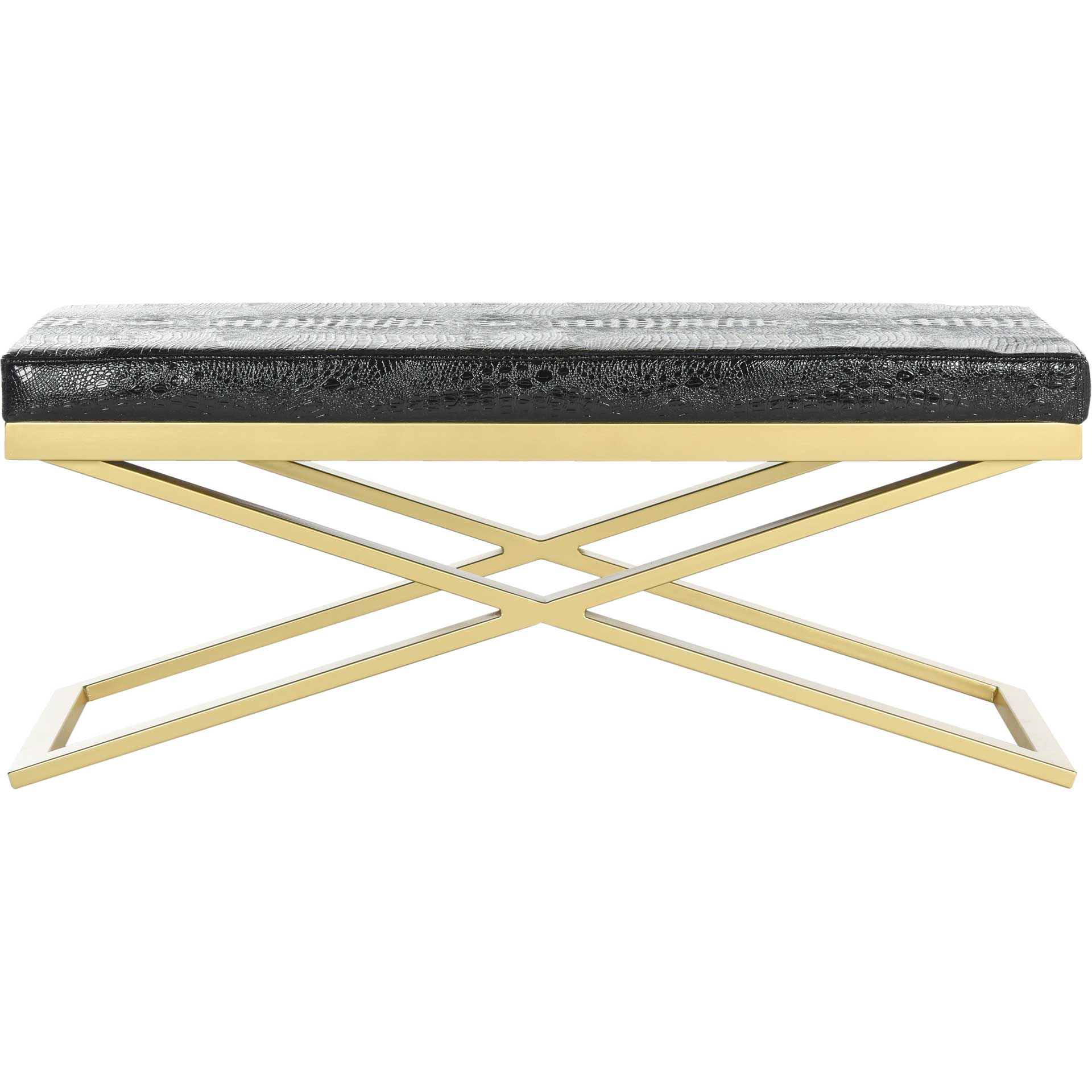 Achilles Bench Black Croco/Gold - Image 2