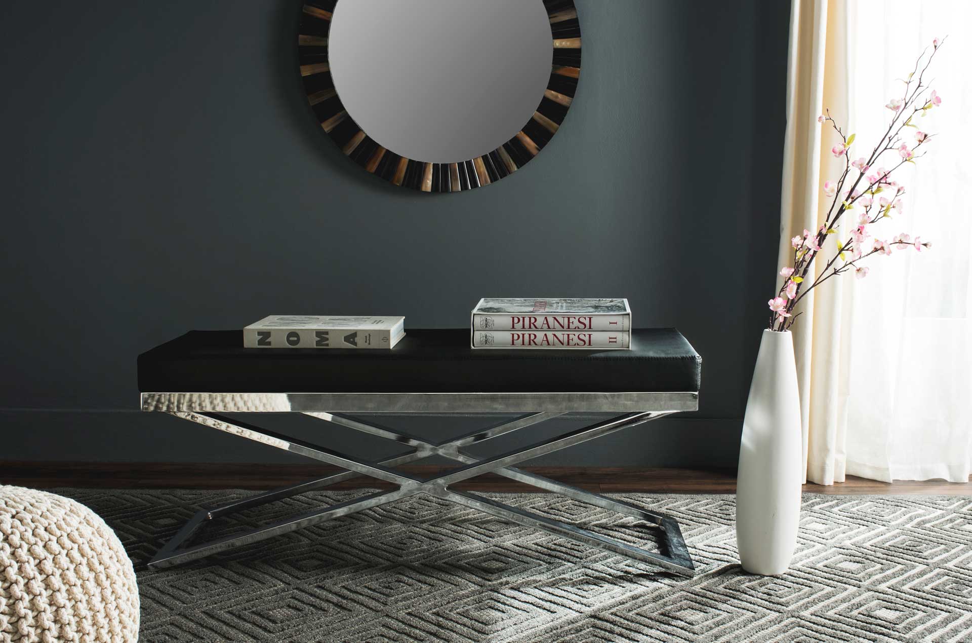 Achilles Bench Black/Silver/Chrome - Image 4