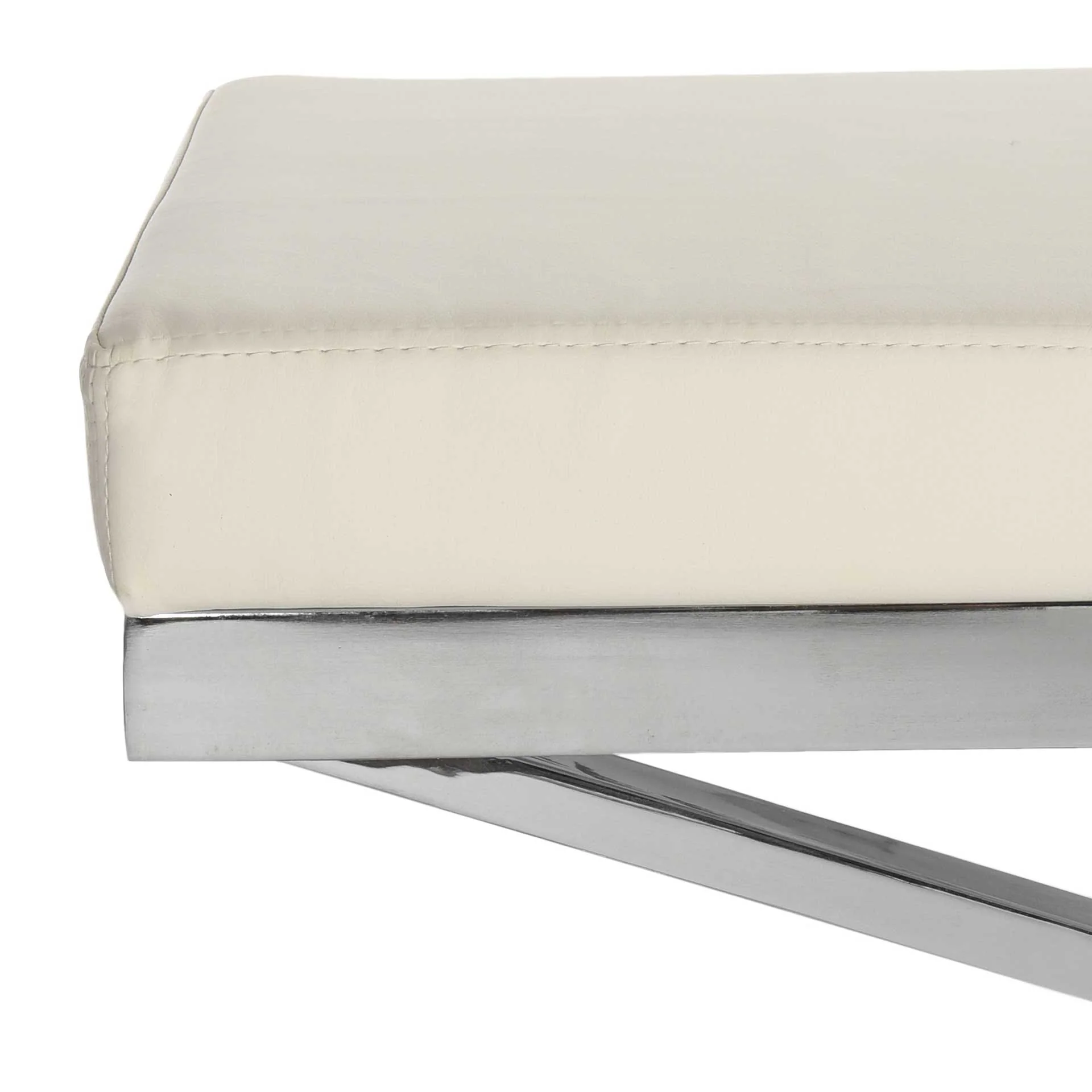 Achilles Bench White/Silver/Chrome - Image 3