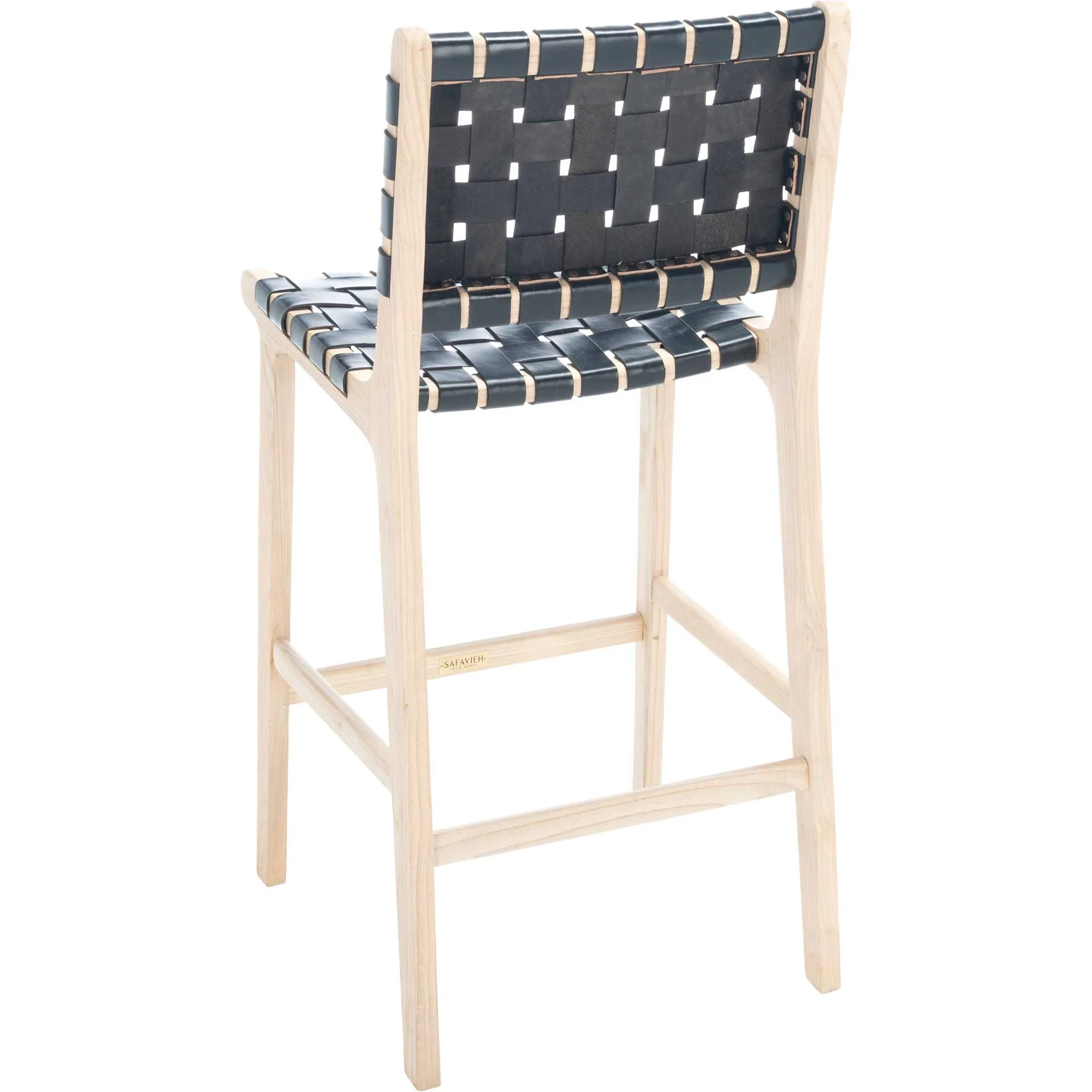 Adalet Leather Bar Stool Black/Natural - Image 11