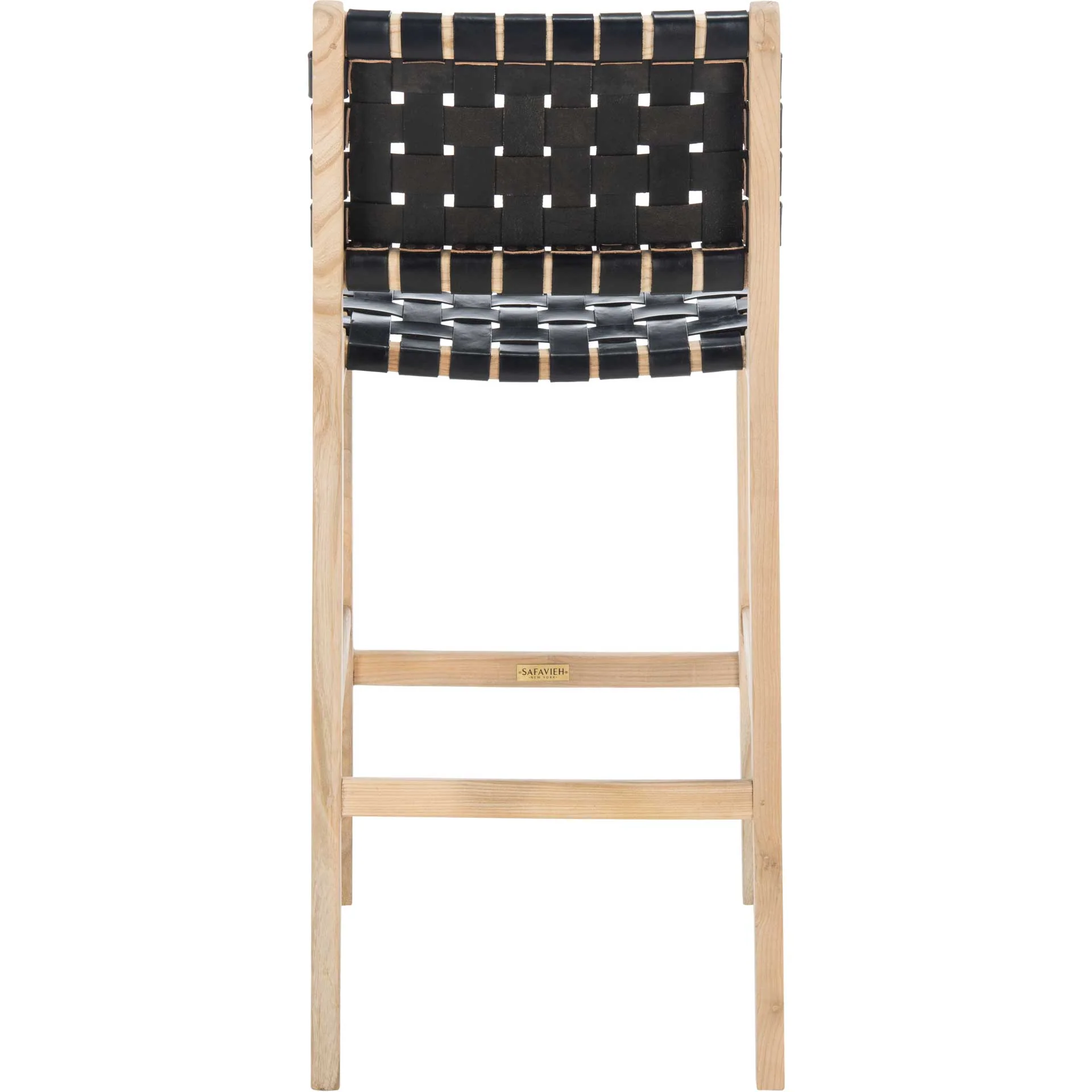 Adalet Leather Bar Stool Black/Natural - Image 3
