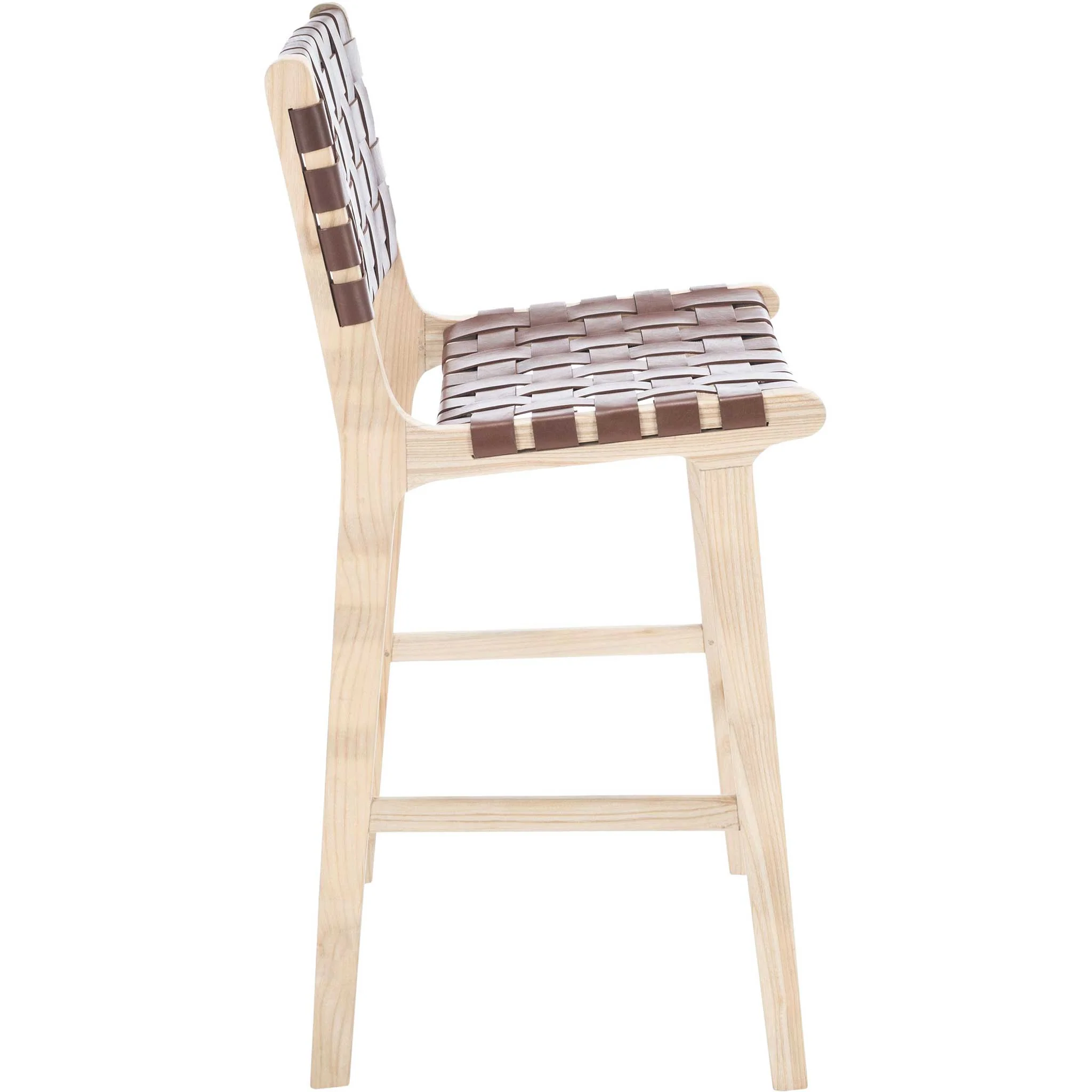 Adalet Leather Bar Stool Cognac/Natural - Image 11