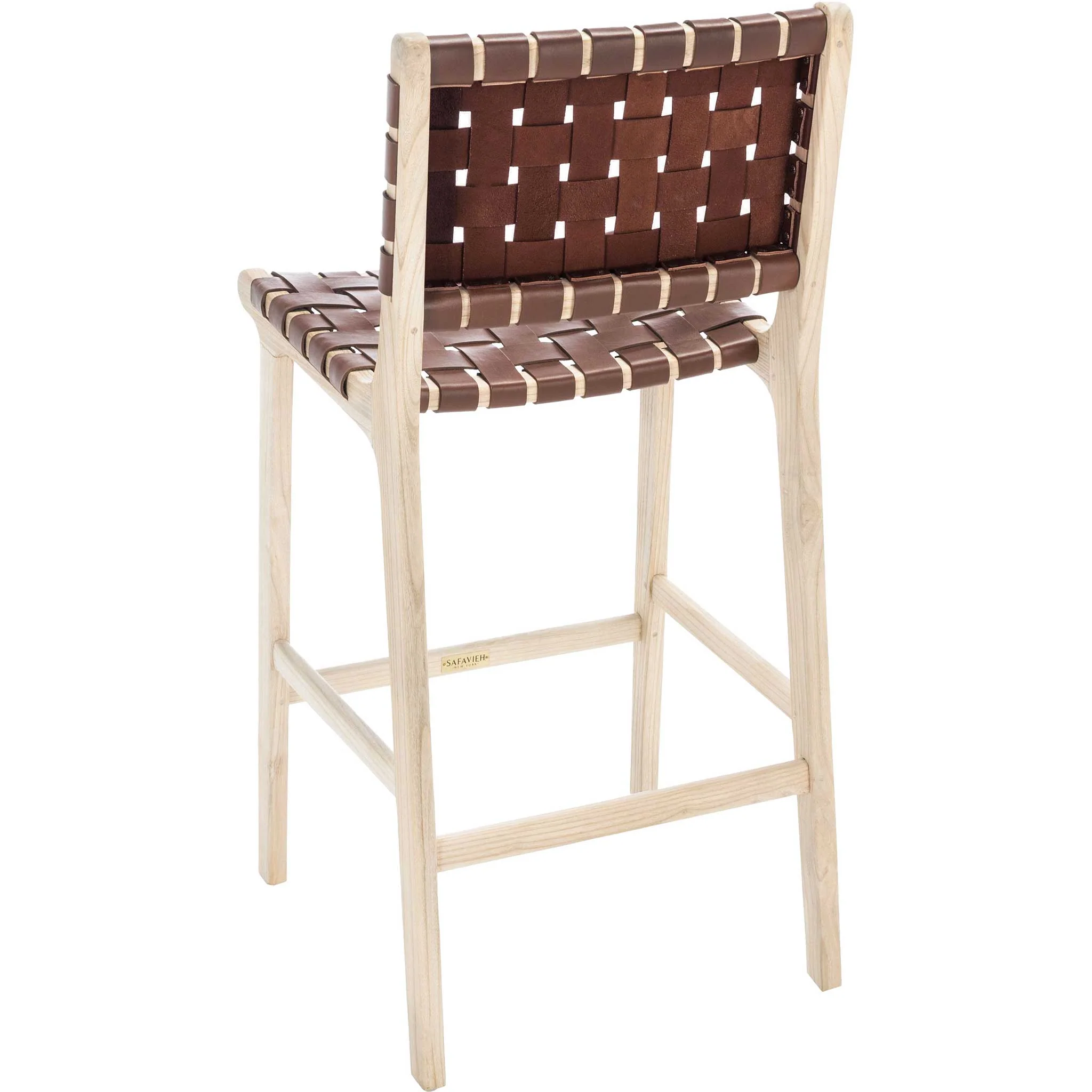 Adalet Leather Bar Stool Cognac/Natural - Image 12