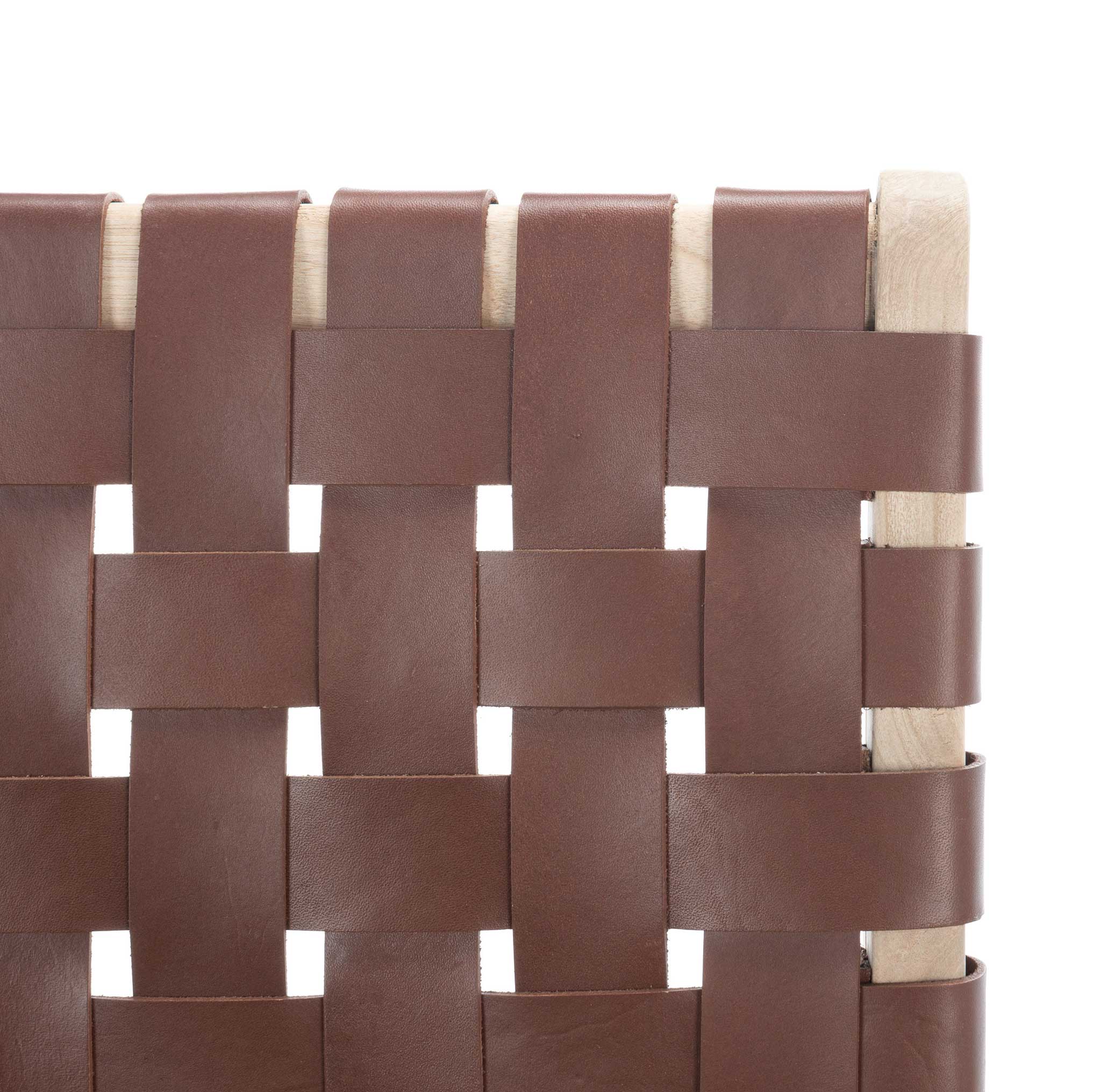Adalet Leather Bar Stool Cognac/Natural - Image 14