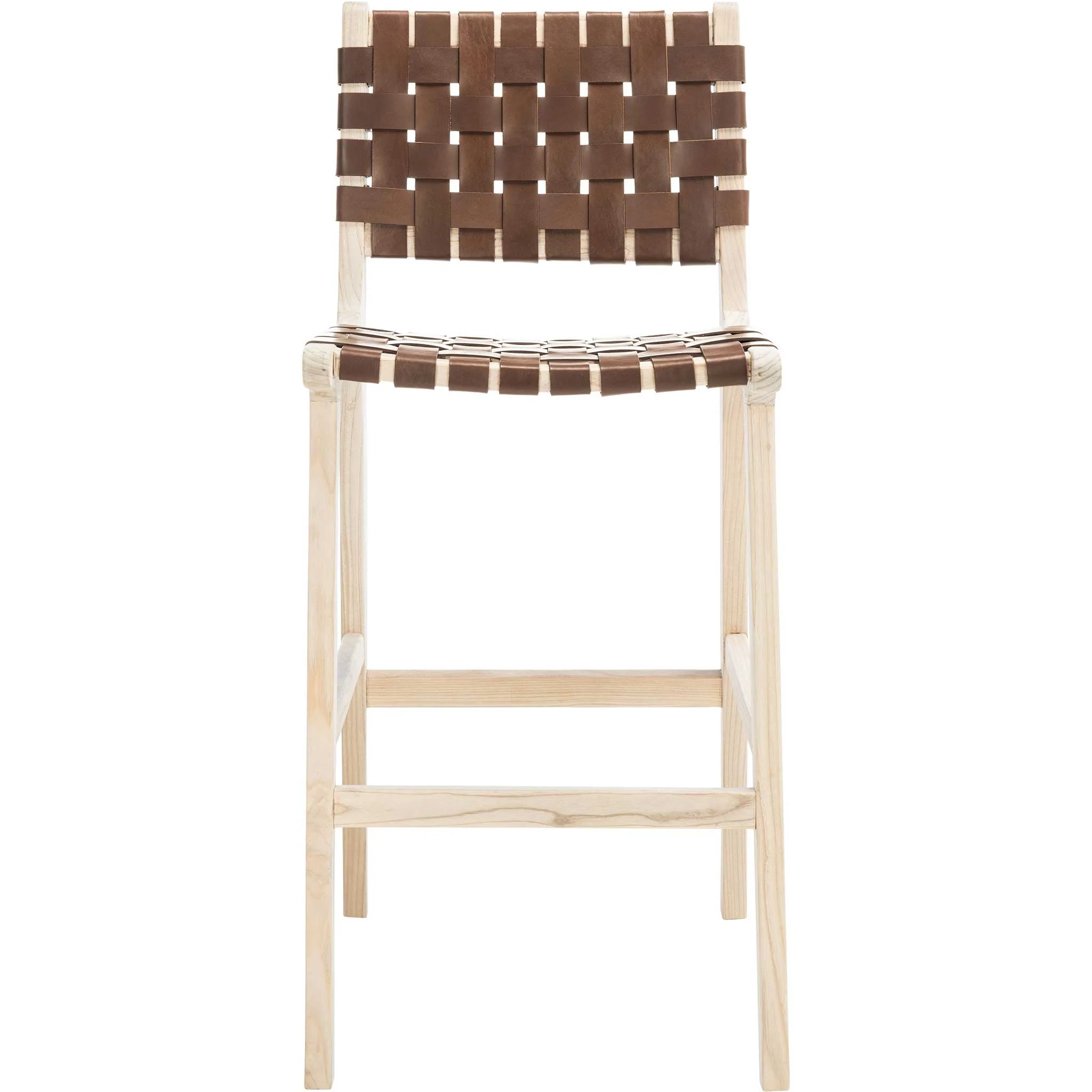 Adalet Leather Bar Stool Cognac/Natural - Image 2
