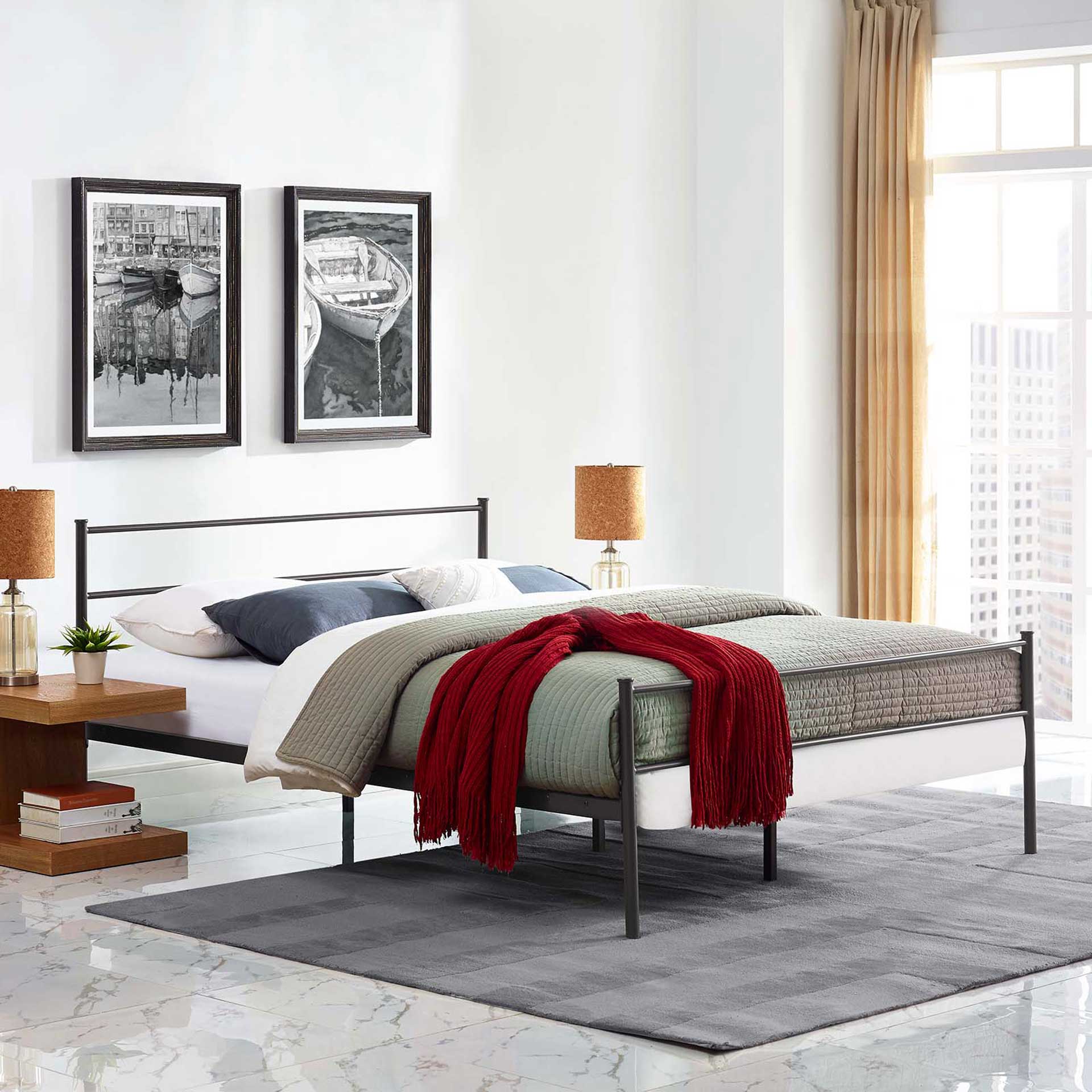 Adalina Bed Frame Brown - Image 5