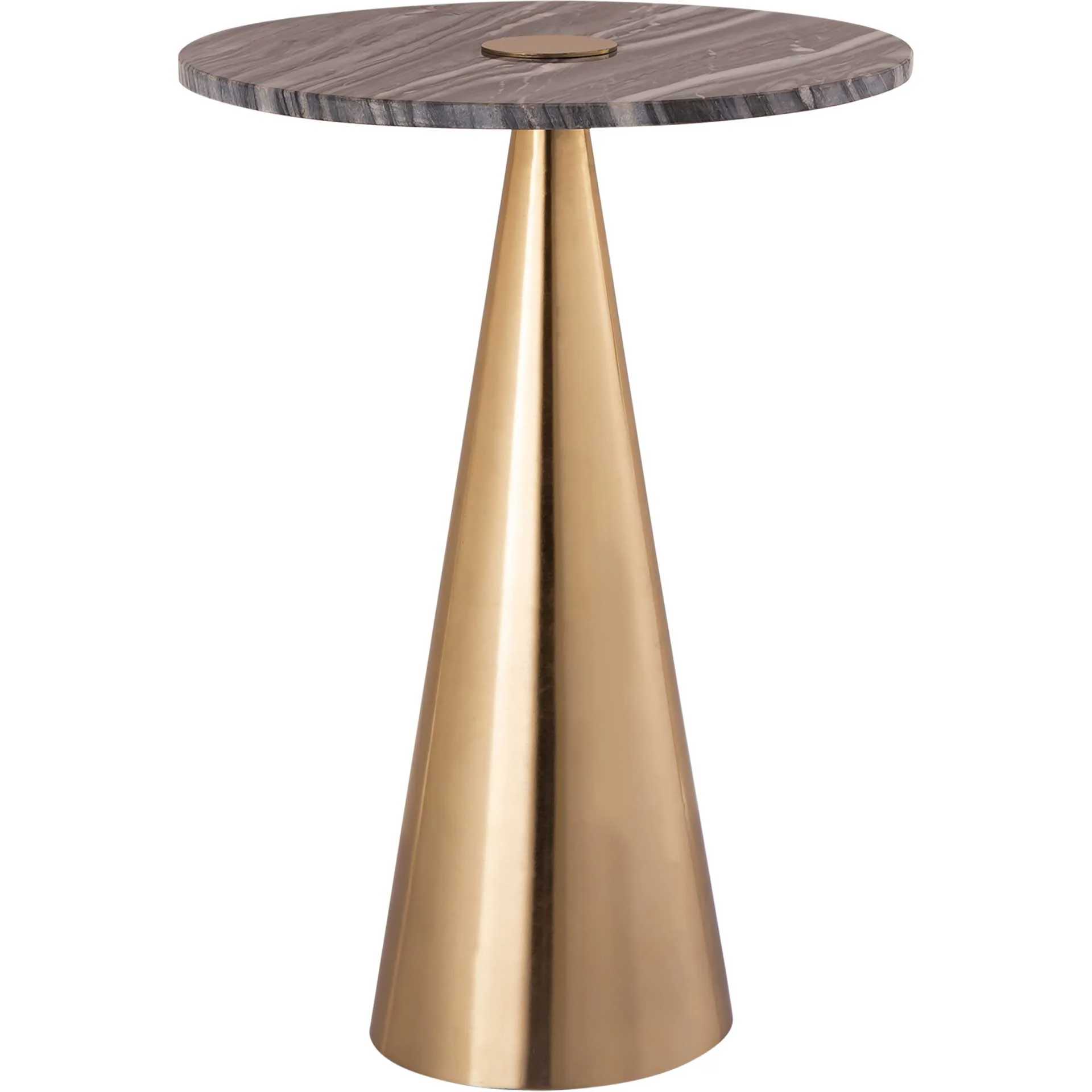 Adaline Marble Side Table Gold/Gray Marble - Image 2