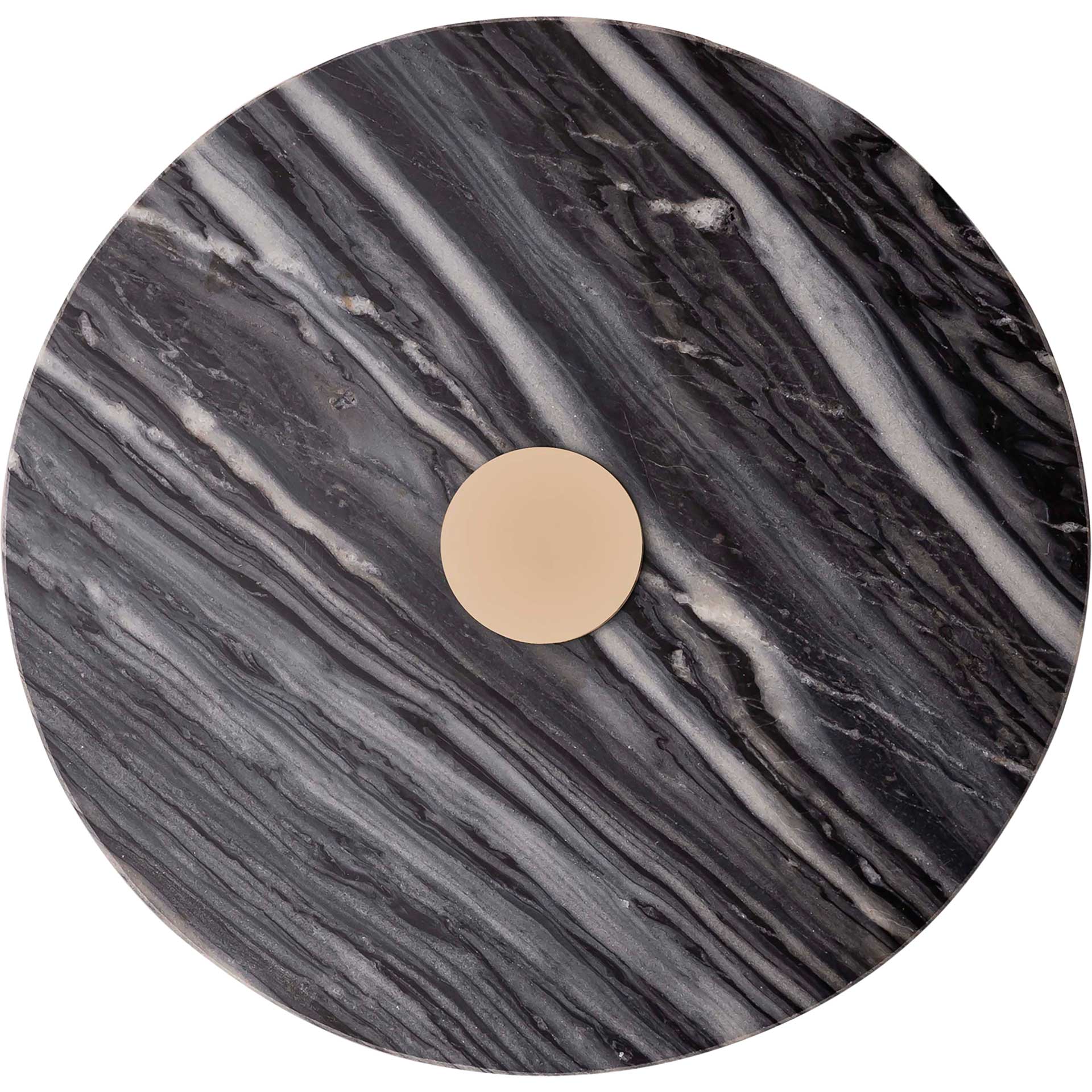 Adaline Marble Side Table Gold/Gray Marble - Image 3