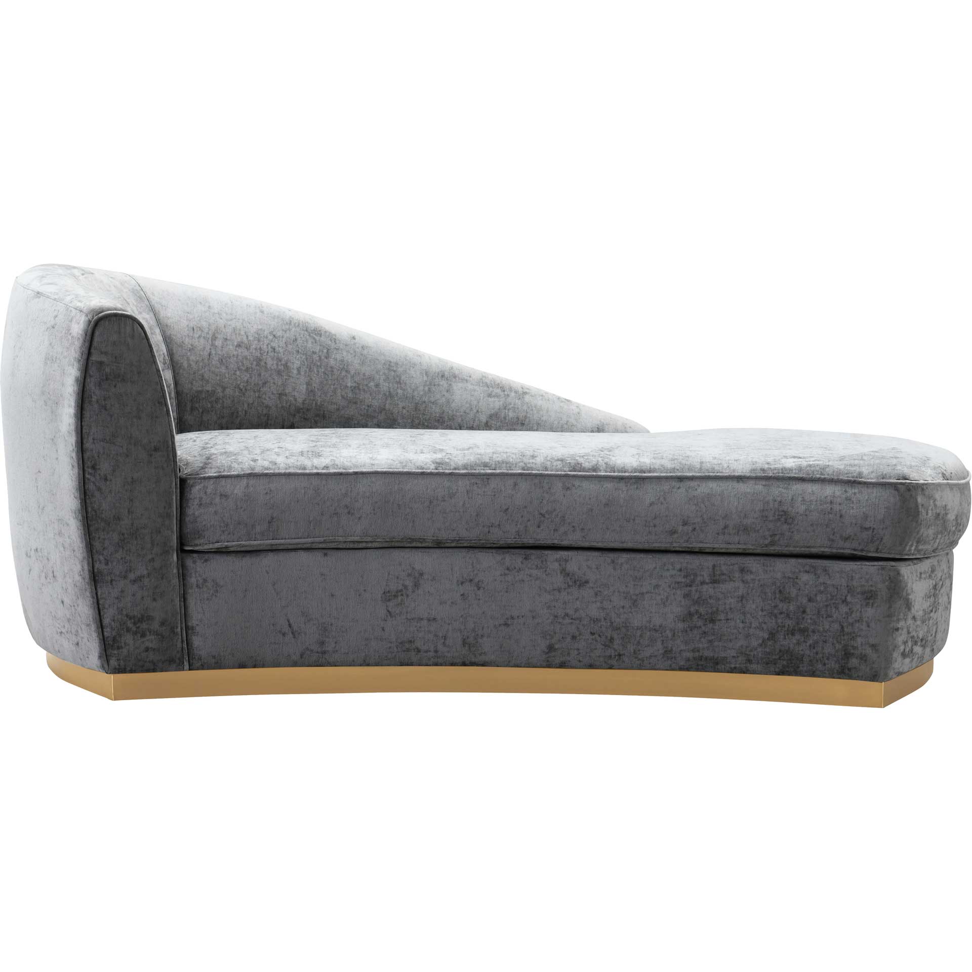 Adam Velvet Chaise Gray - Image 2