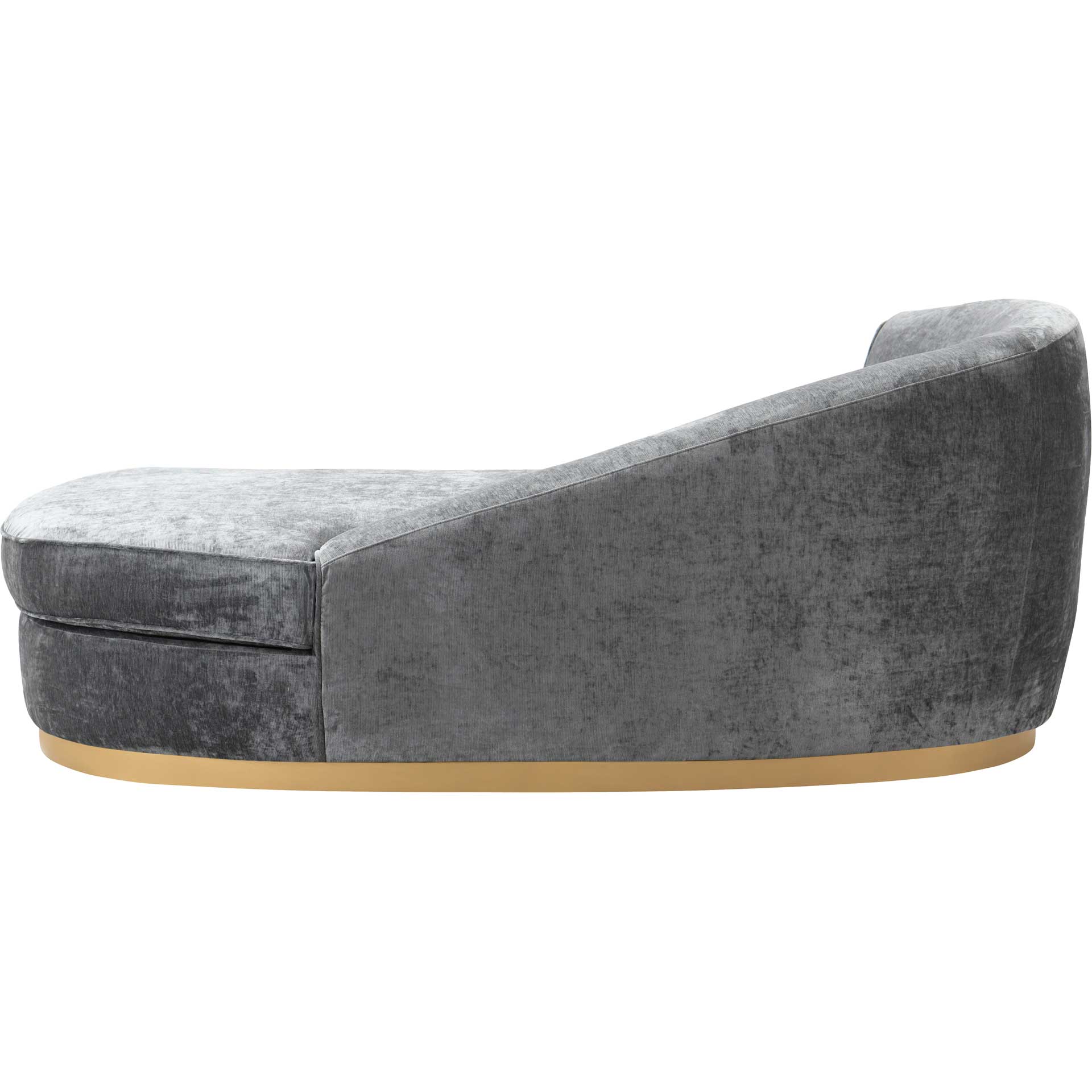 Adam Velvet Chaise Gray - Image 3