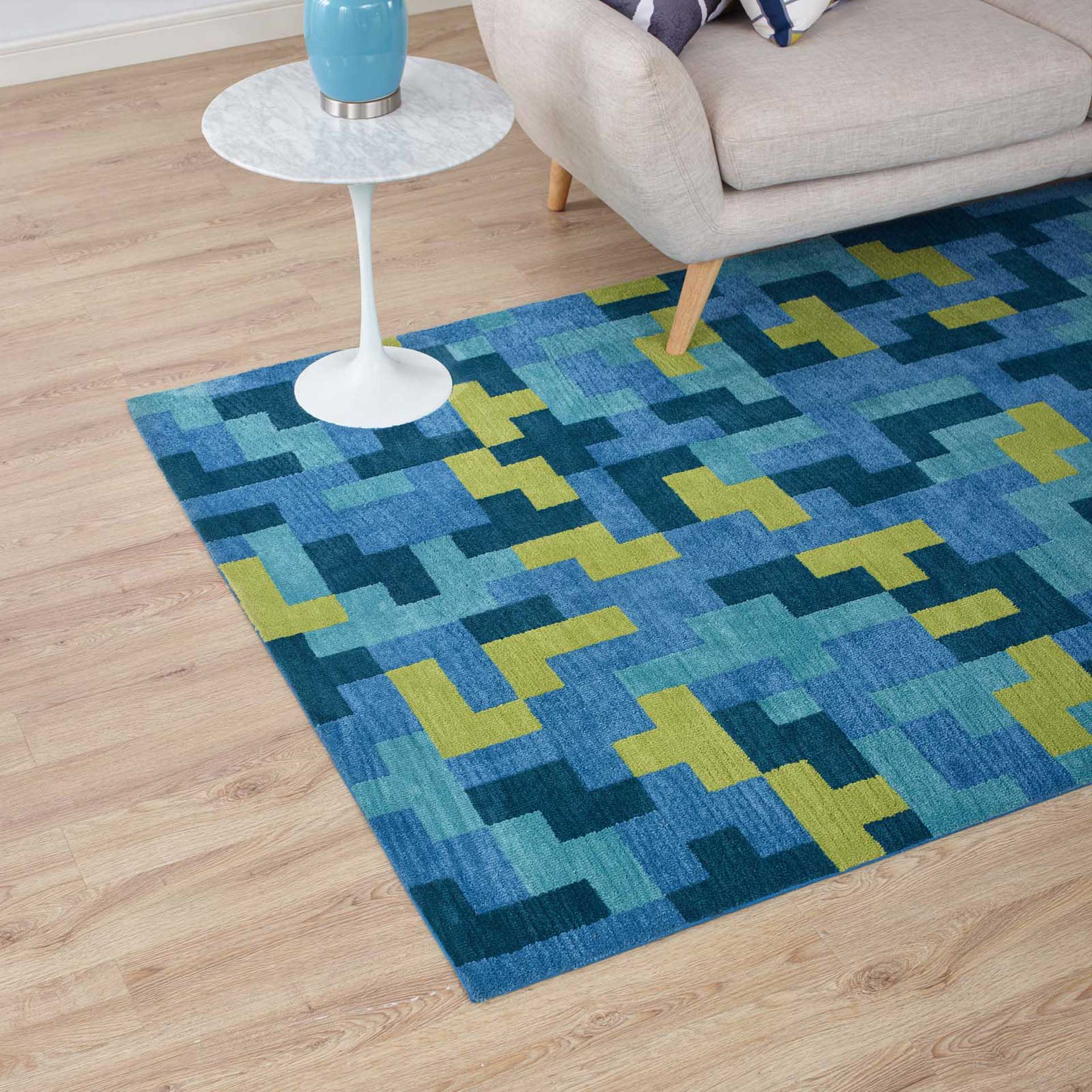 Adams Area Rug Multi/Blue/Light Olive/Green - Image 5