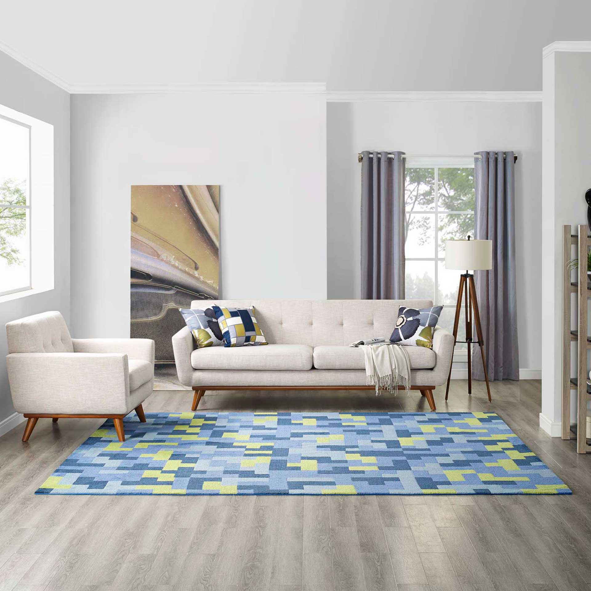Adams Area Rug Multi/Blue/Light Olive/Green - Image 6