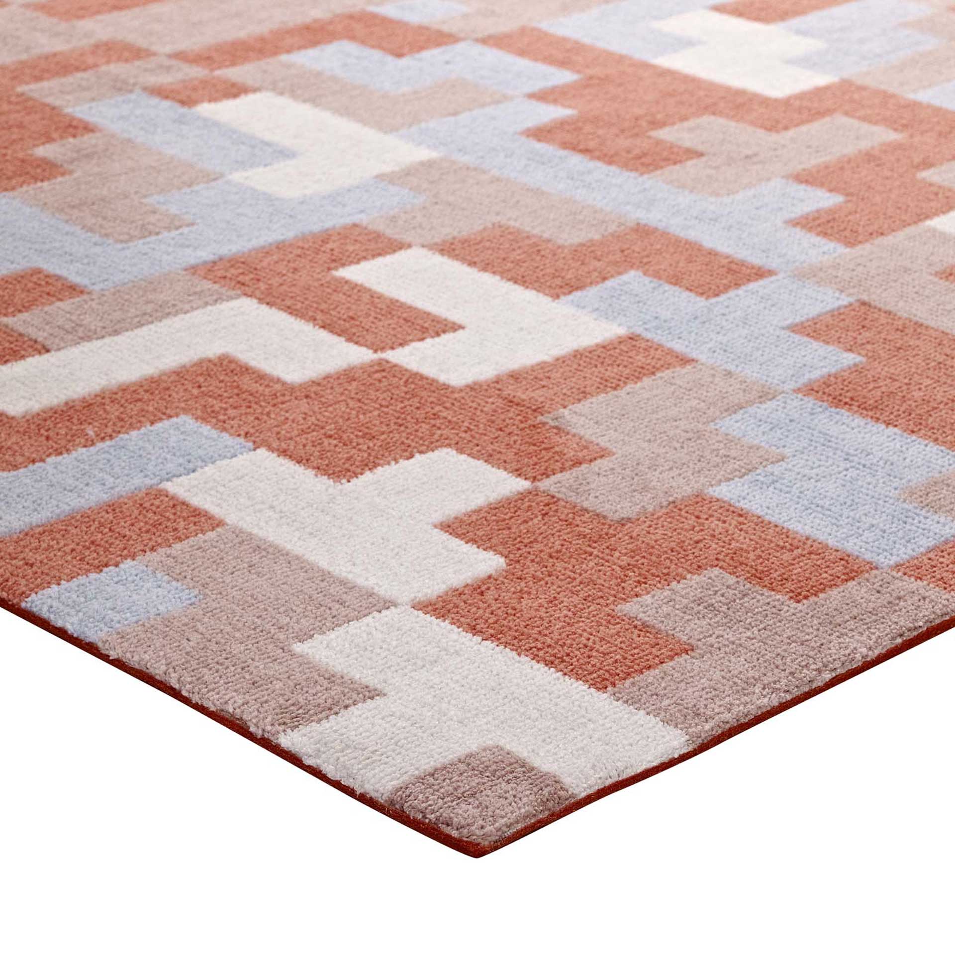 Adams Area Rug Multi/Coral/Light Blue - Image 2