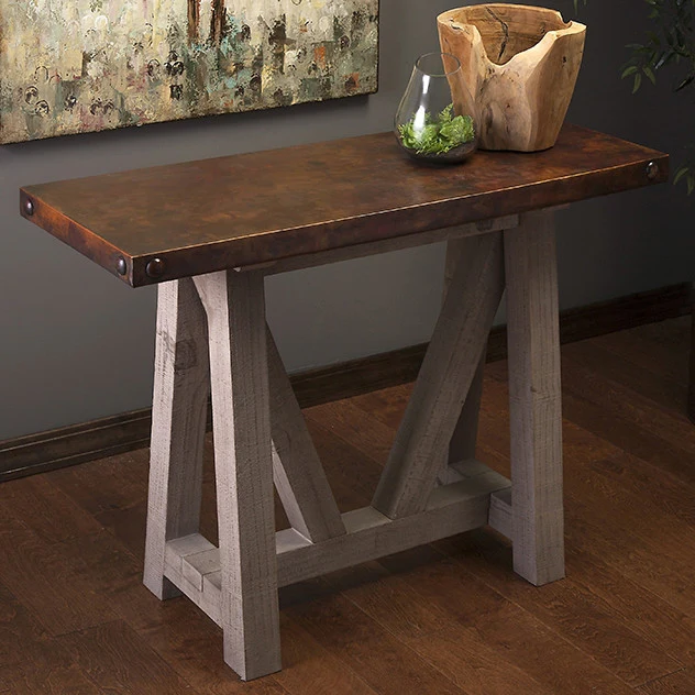 Adamson Copper Top Console Table - Image 2