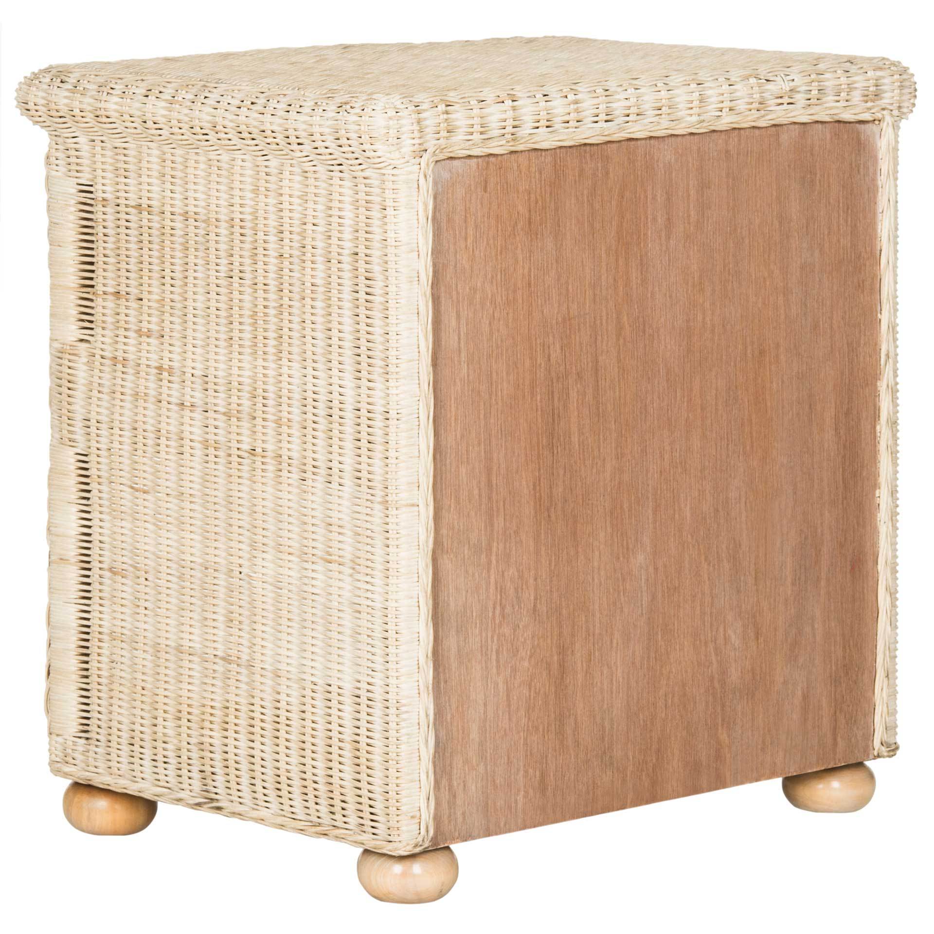 Addison Natural White Wash Wicker Nightstand - Image 4