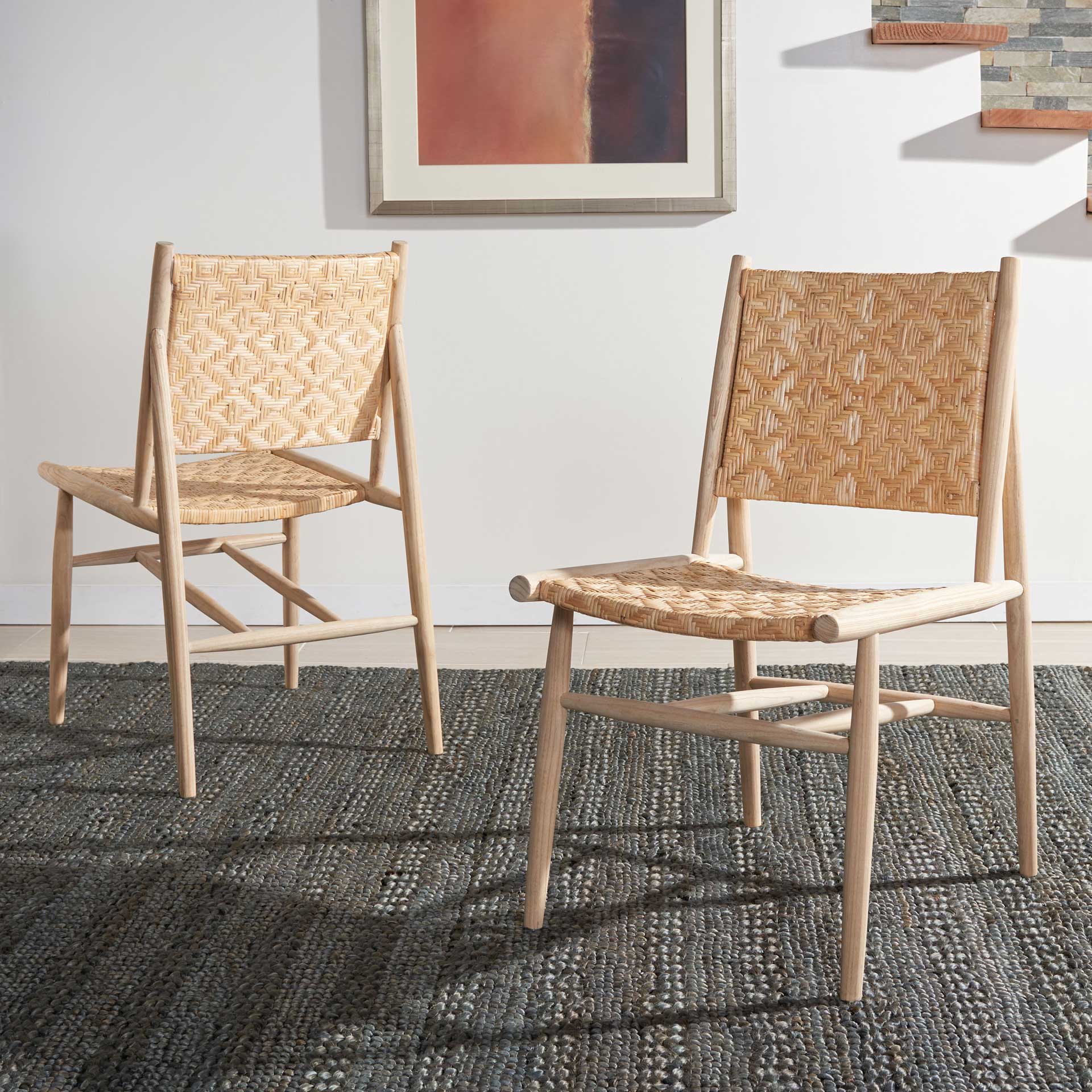 Addison Rattan Dining Chair Natural (Set of 2) - Image 7