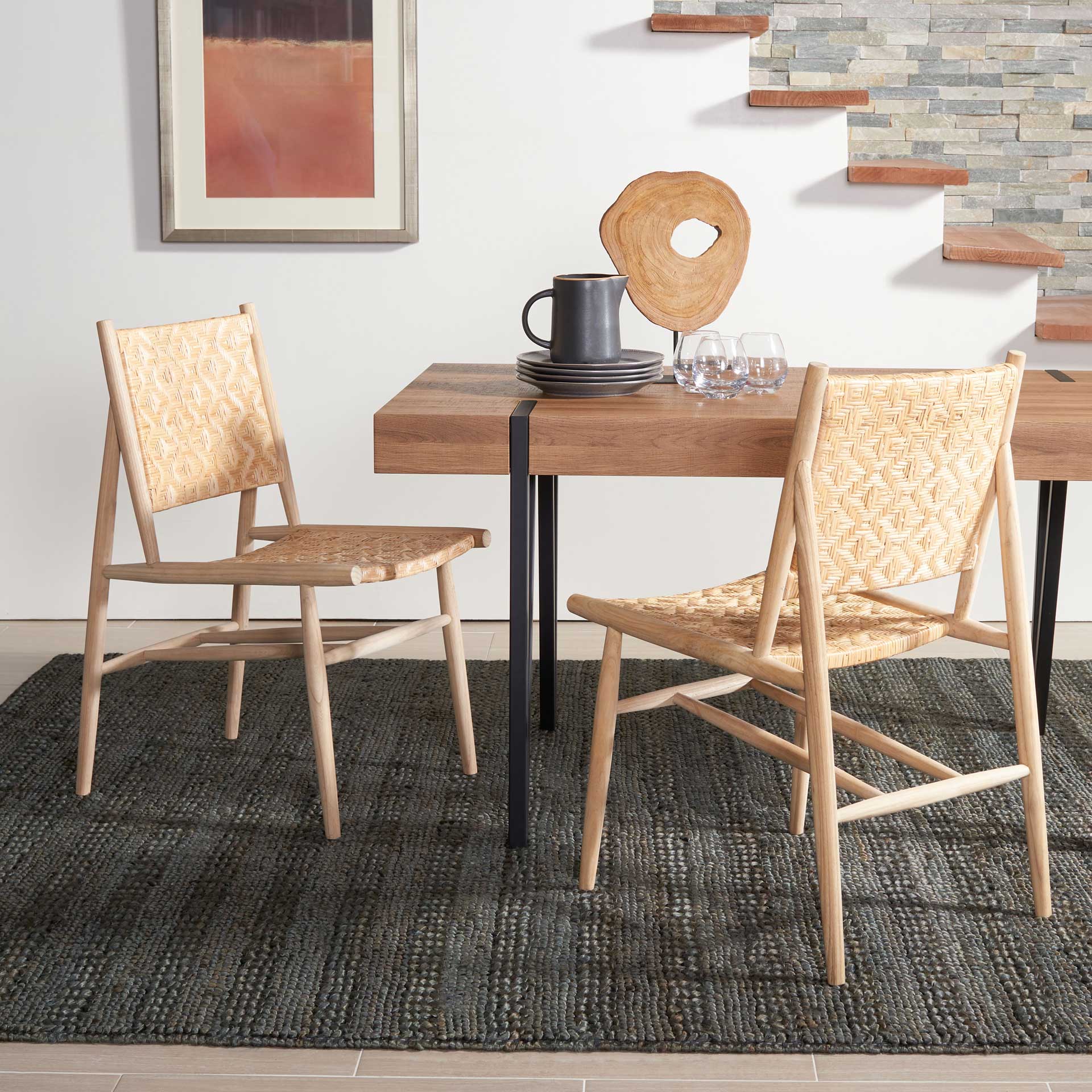 Addison Rattan Dining Chair Natural (Set of 2) - Image 8