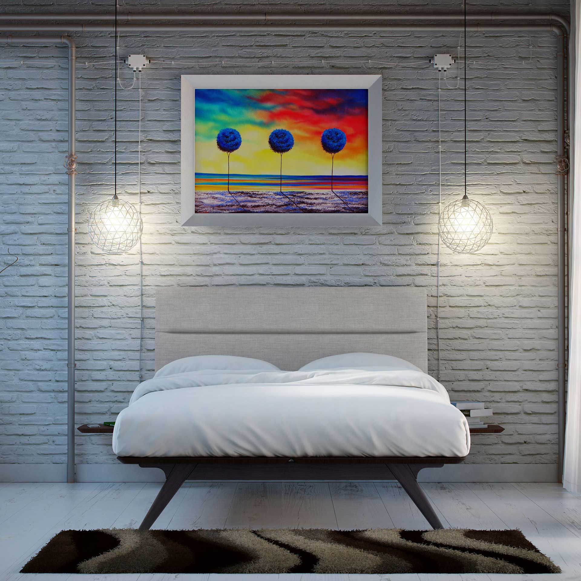 Addy Bed Gray With Side Tables - Image 4