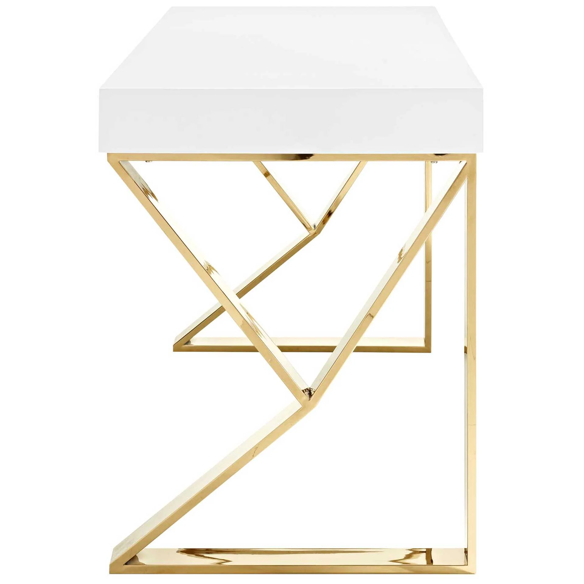 Adelaide Desk White/Gold - Image 3