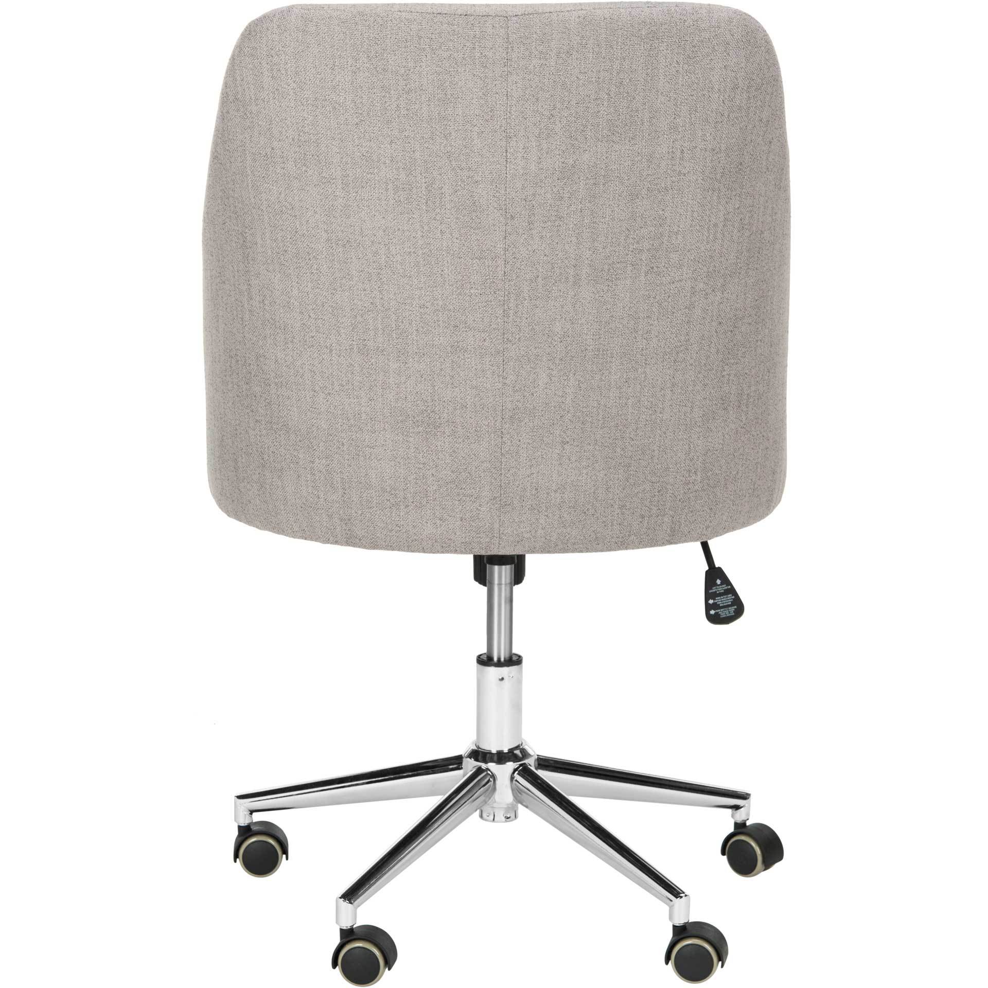Adele Linen Chrome Leg Swivel Office Chair - Image 4
