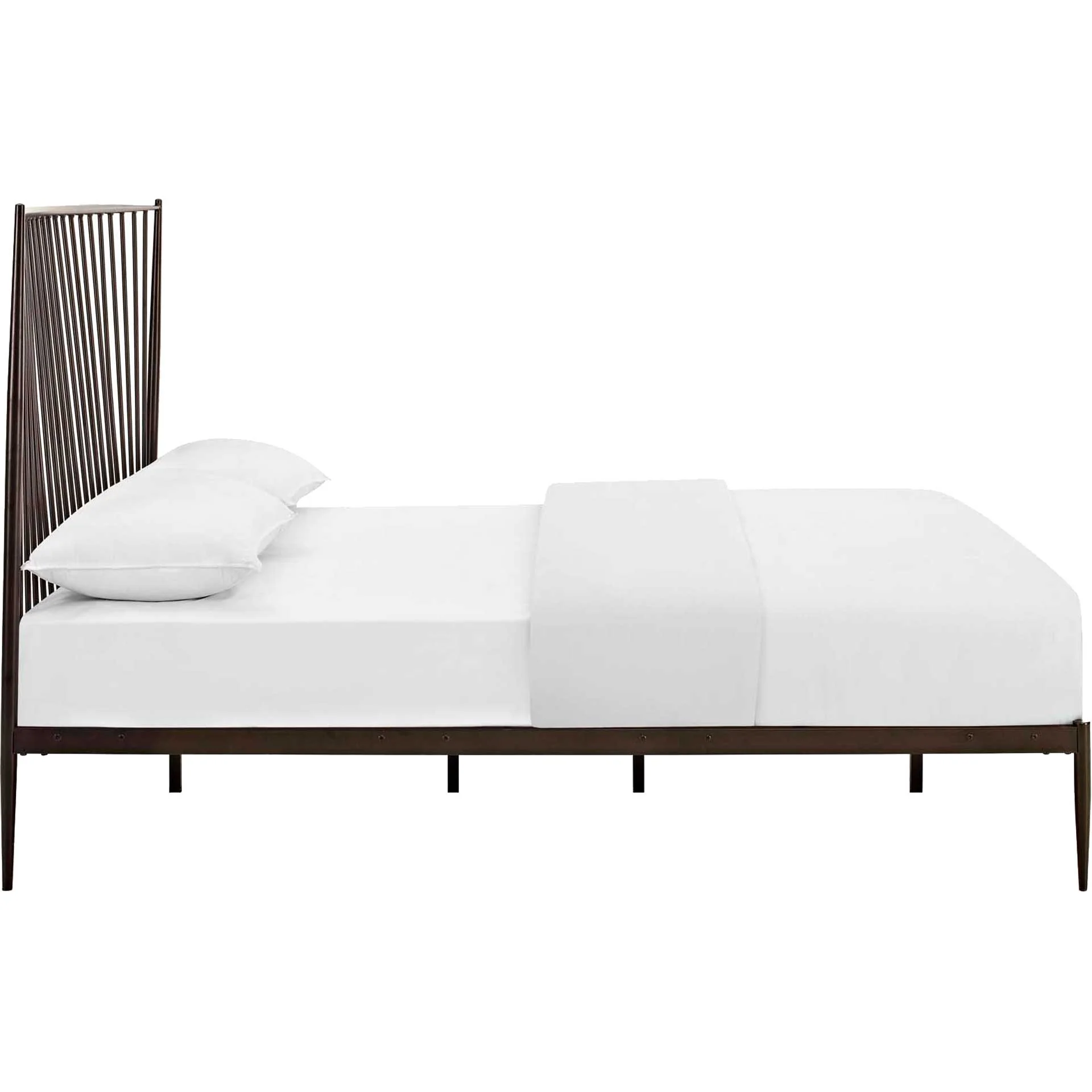 Adelia Platform Bed Brown - Image 3