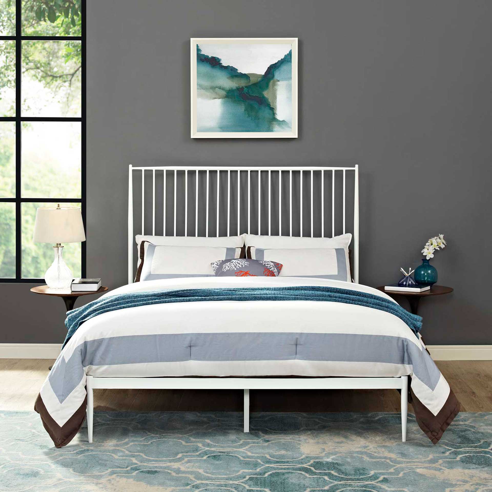 Adelia Platform Bed White - Image 5