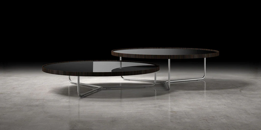 Adelphi Nesting Coffee Tables Black Lacquer - Image 2