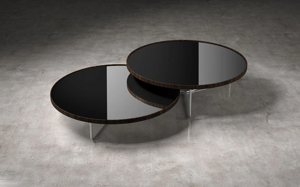 Adelphi Nesting Coffee Tables Black Lacquer - Image 3