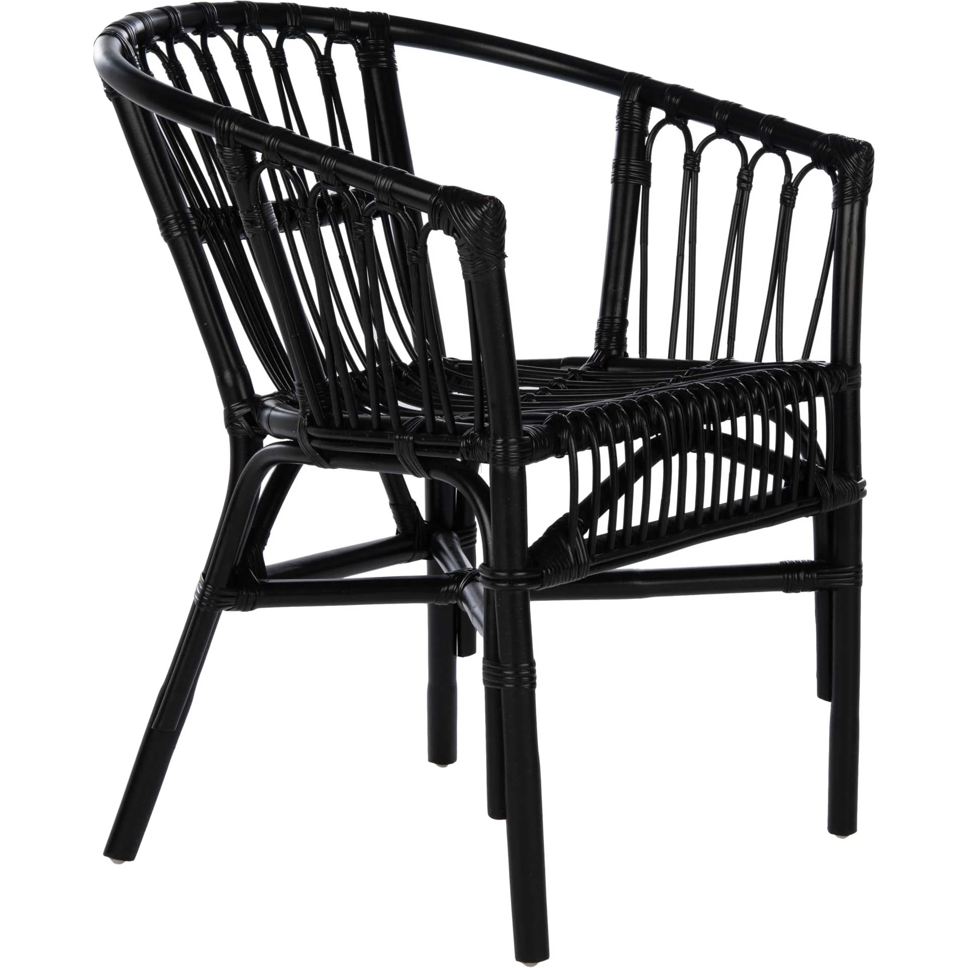 Adhara Rattan Accent Chair Black (Set of 2) - Image 2