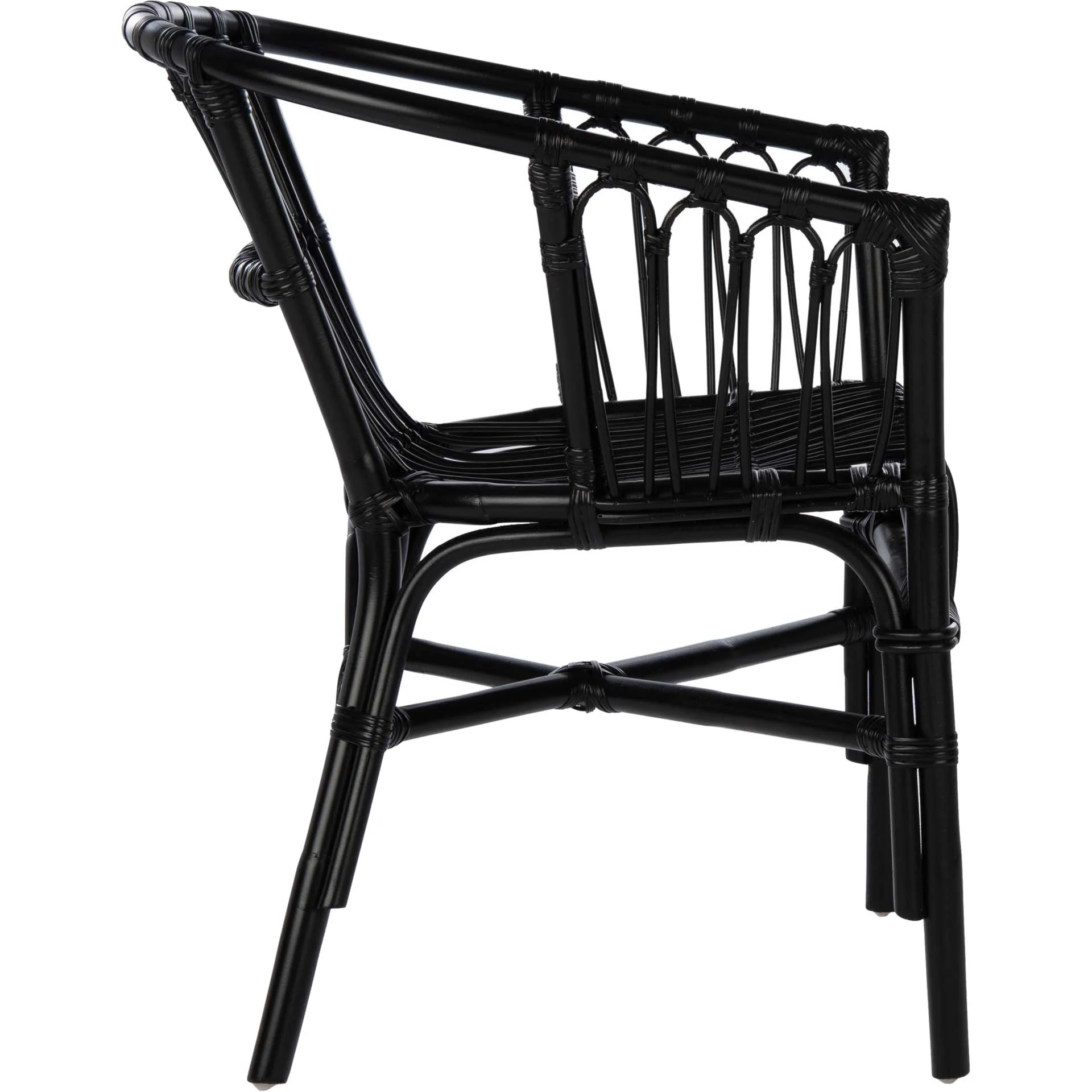Adhara Rattan Accent Chair Black (Set of 2) - Image 3
