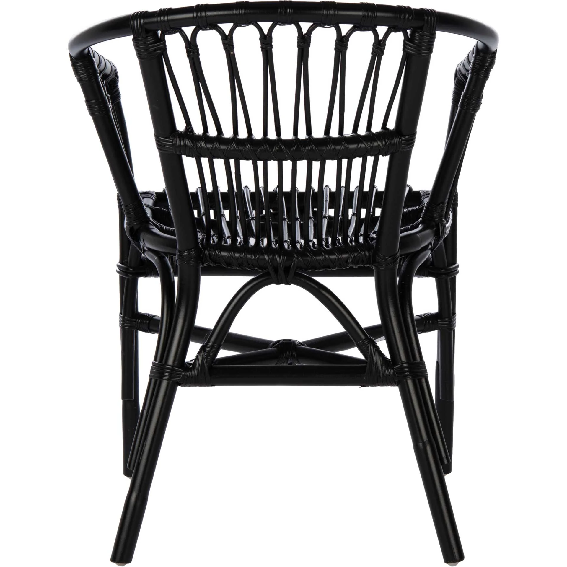 Adhara Rattan Accent Chair Black (Set of 2) - Image 4