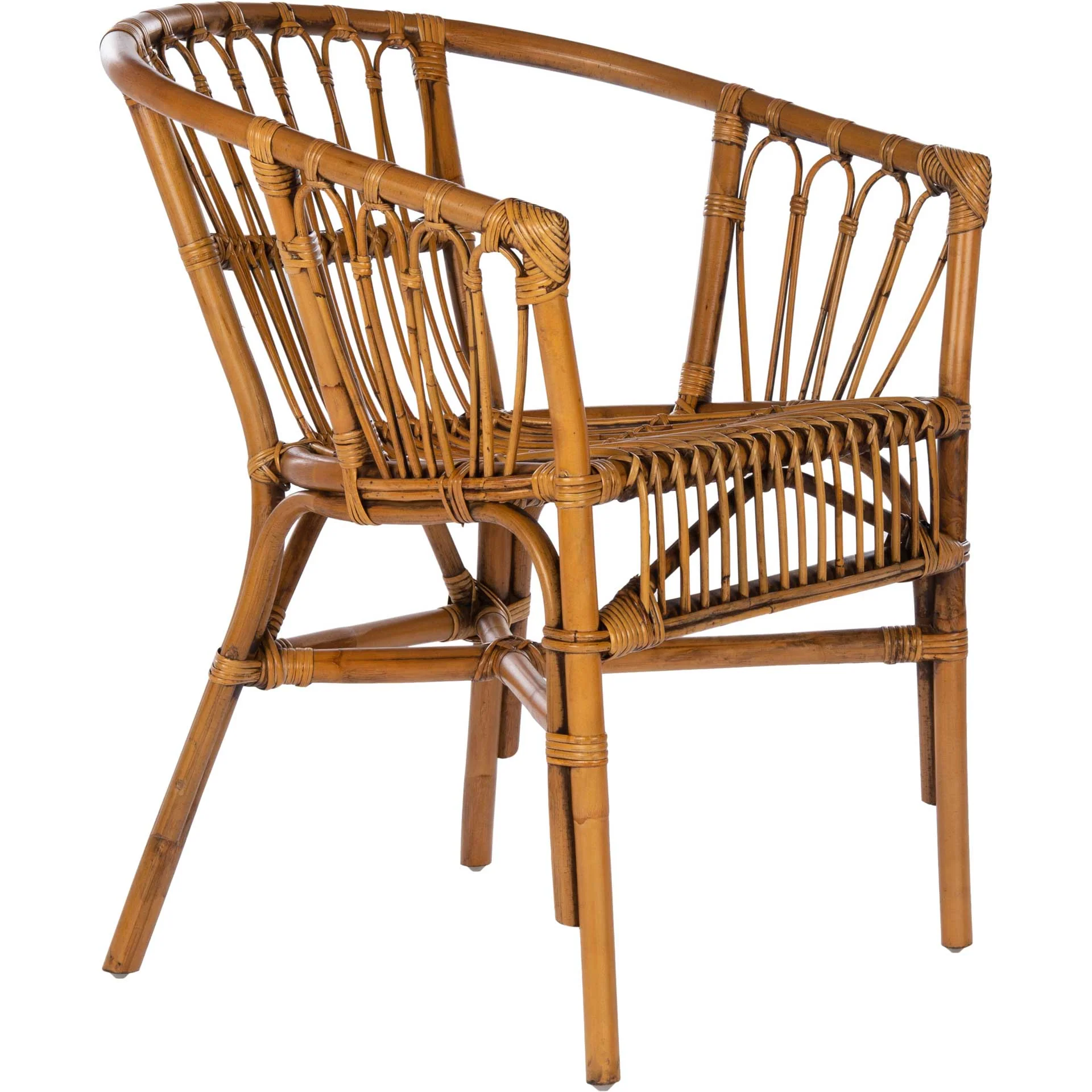 Adhara Rattan Accent Chair Honey Brown Wash (Set of 2) - Image 2