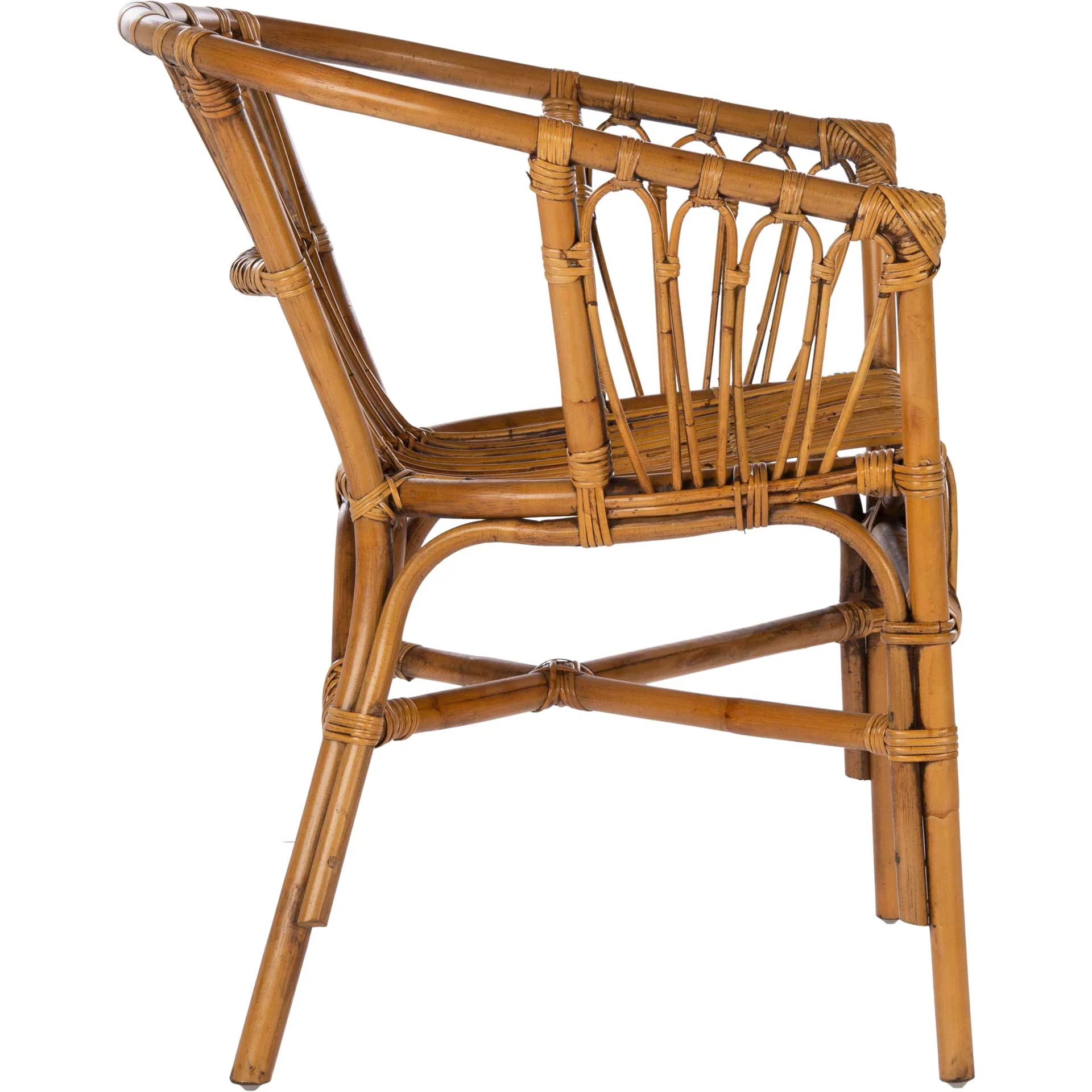 Adhara Rattan Accent Chair Honey Brown Wash (Set of 2) - Image 3