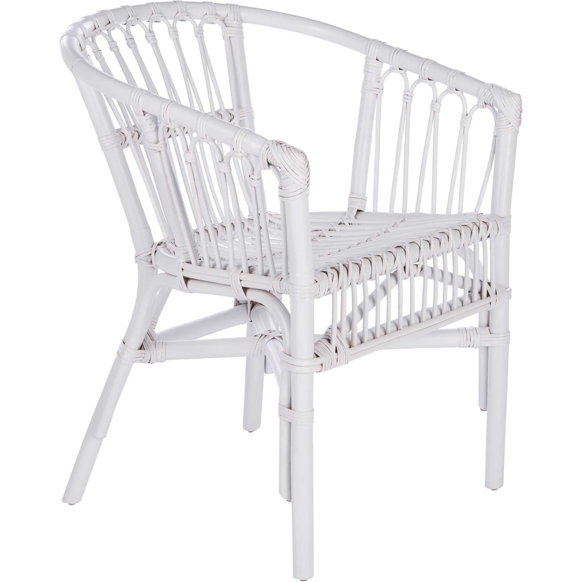 Adhara Rattan Accent Chair White (Set of 2) - Image 2
