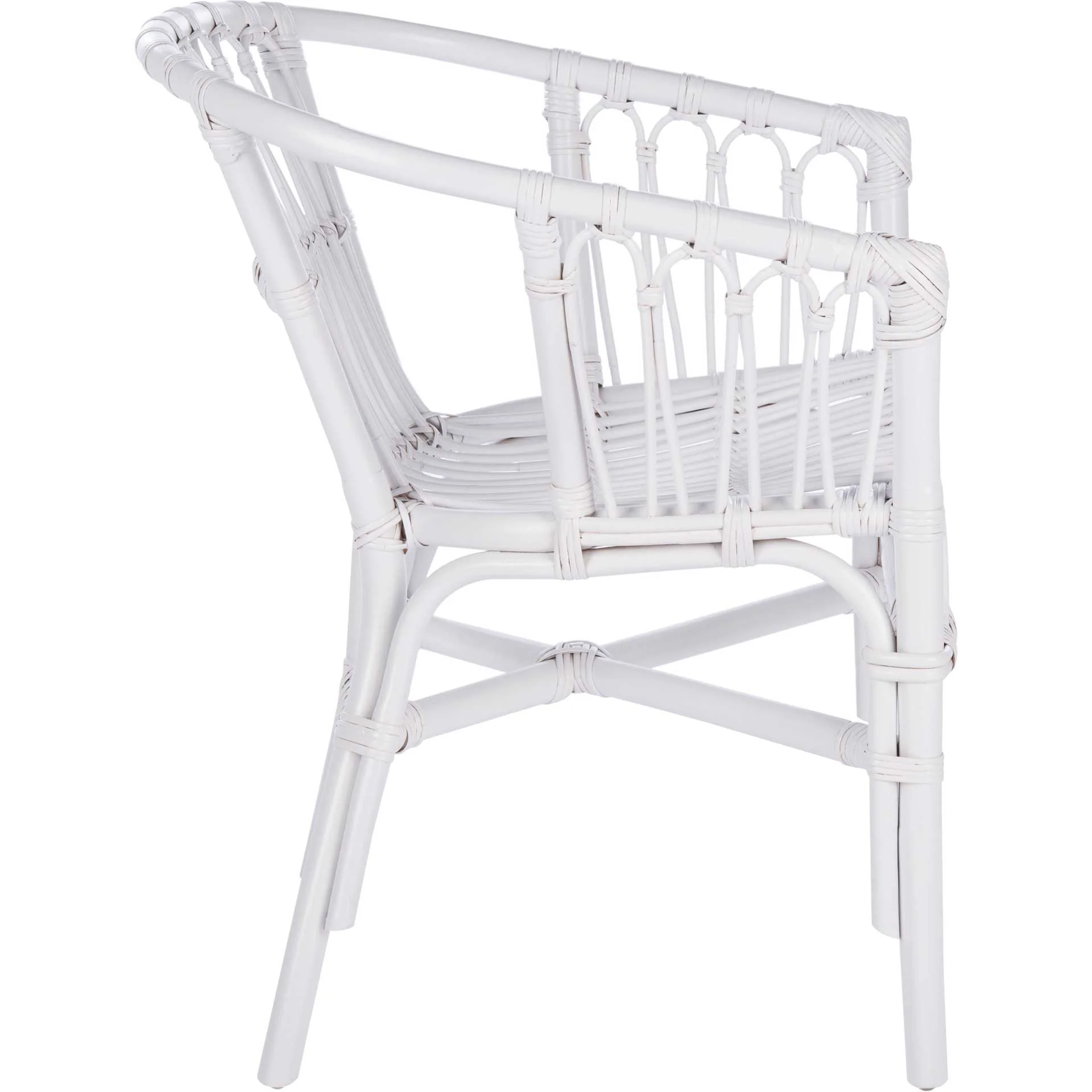 Adhara Rattan Accent Chair White (Set of 2) - Image 3