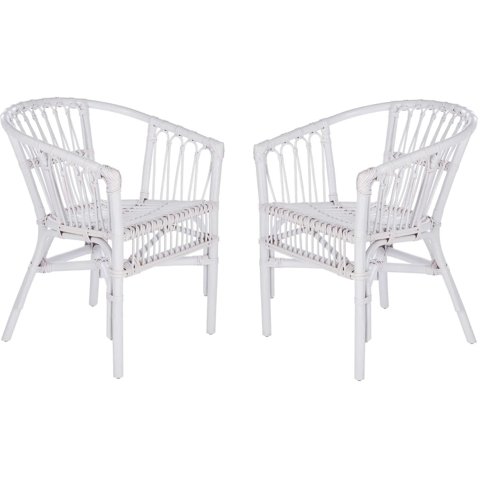 Adhara Rattan Accent Chair White (Set of 2) - Image 7