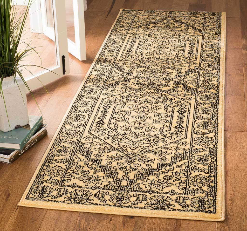 Adirondack Antique Gold/Black Runner Rug - Image 2