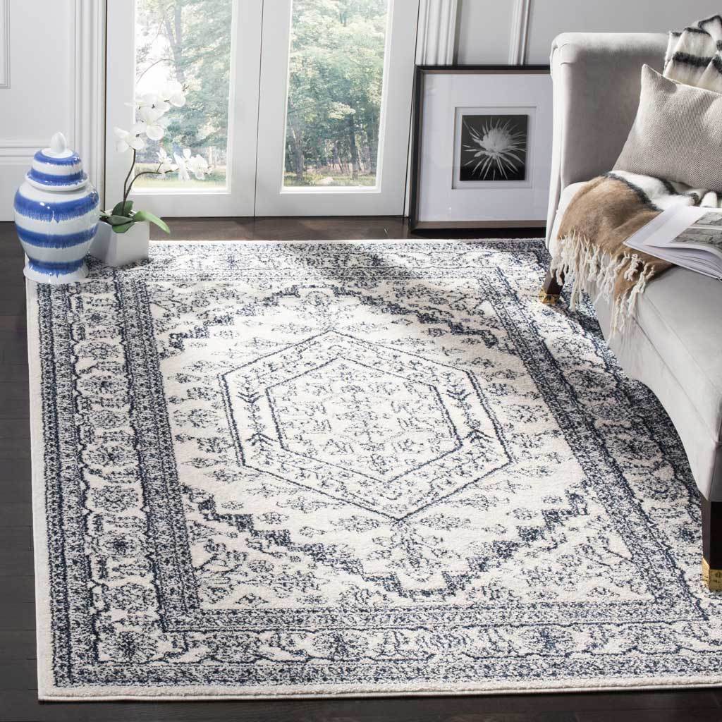 Adirondack Antique Ivory/Navy Area Rug - Image 4