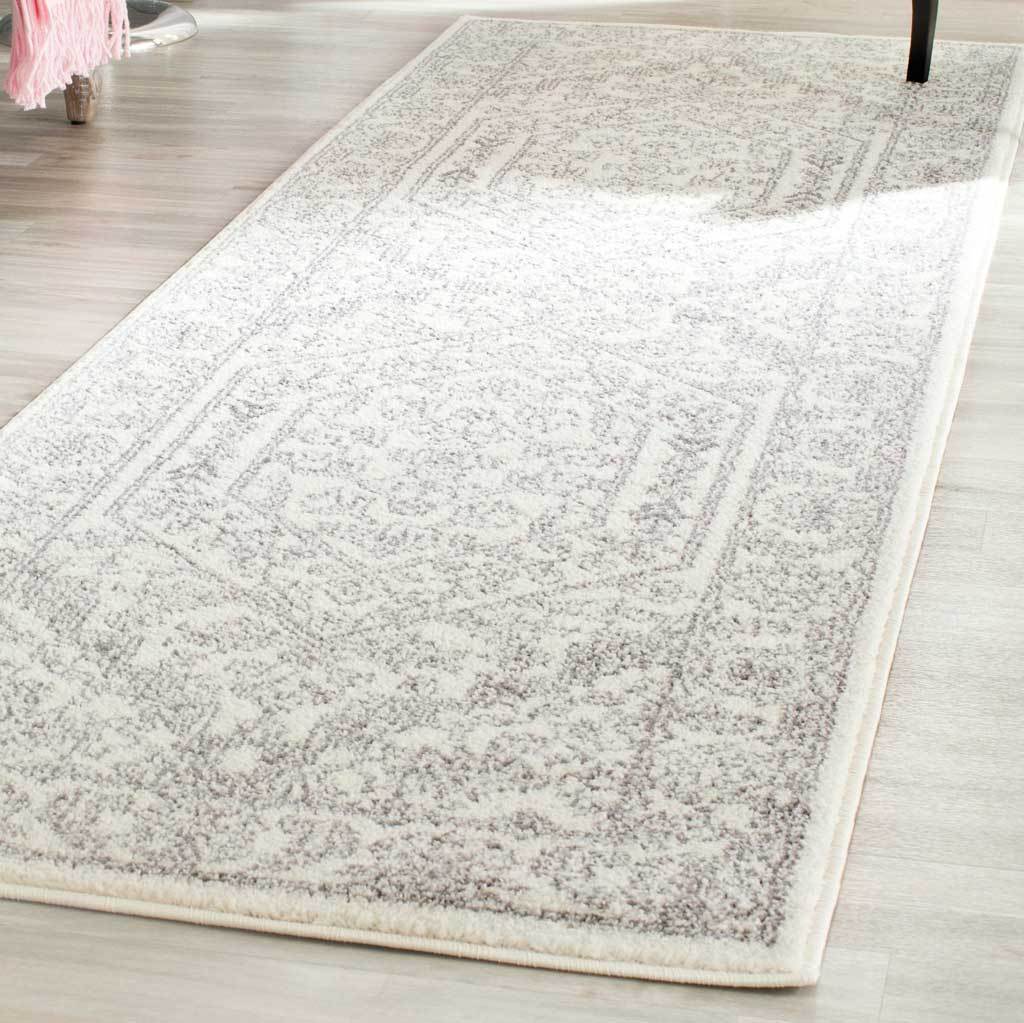 Adirondack Antique Ivory/Silver Runner Rug - Image 3