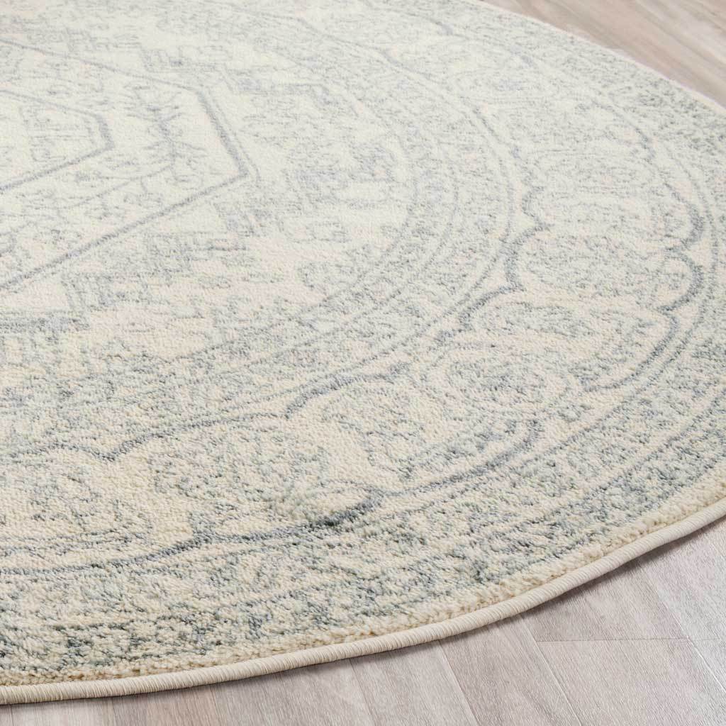 Adirondack Antique Ivory/Slate Round Rug - Image 2