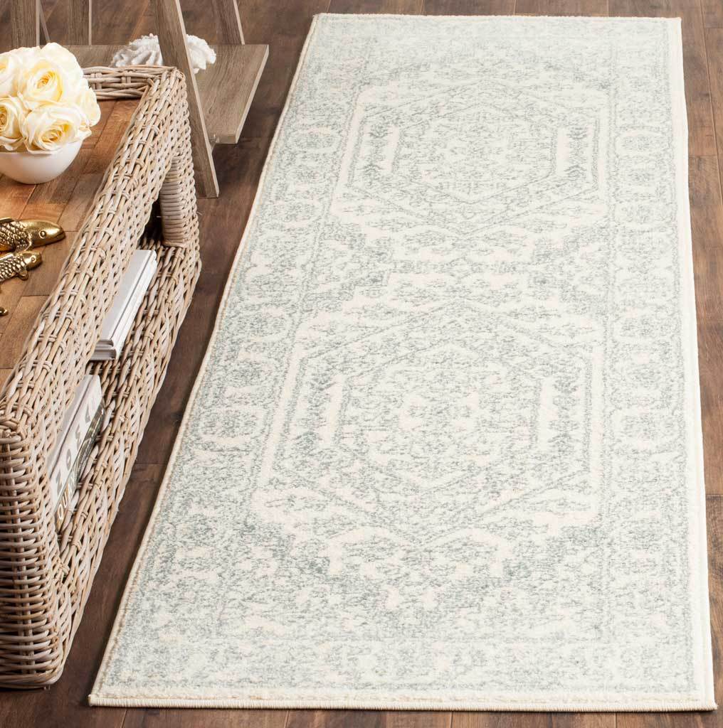 Adirondack Antique Ivory/Slate Runner Rug - Image 2