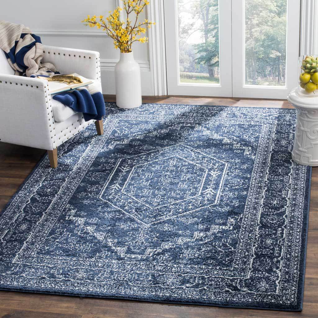 Adirondack Antique Navy/Ivory Area Rug - Image 4