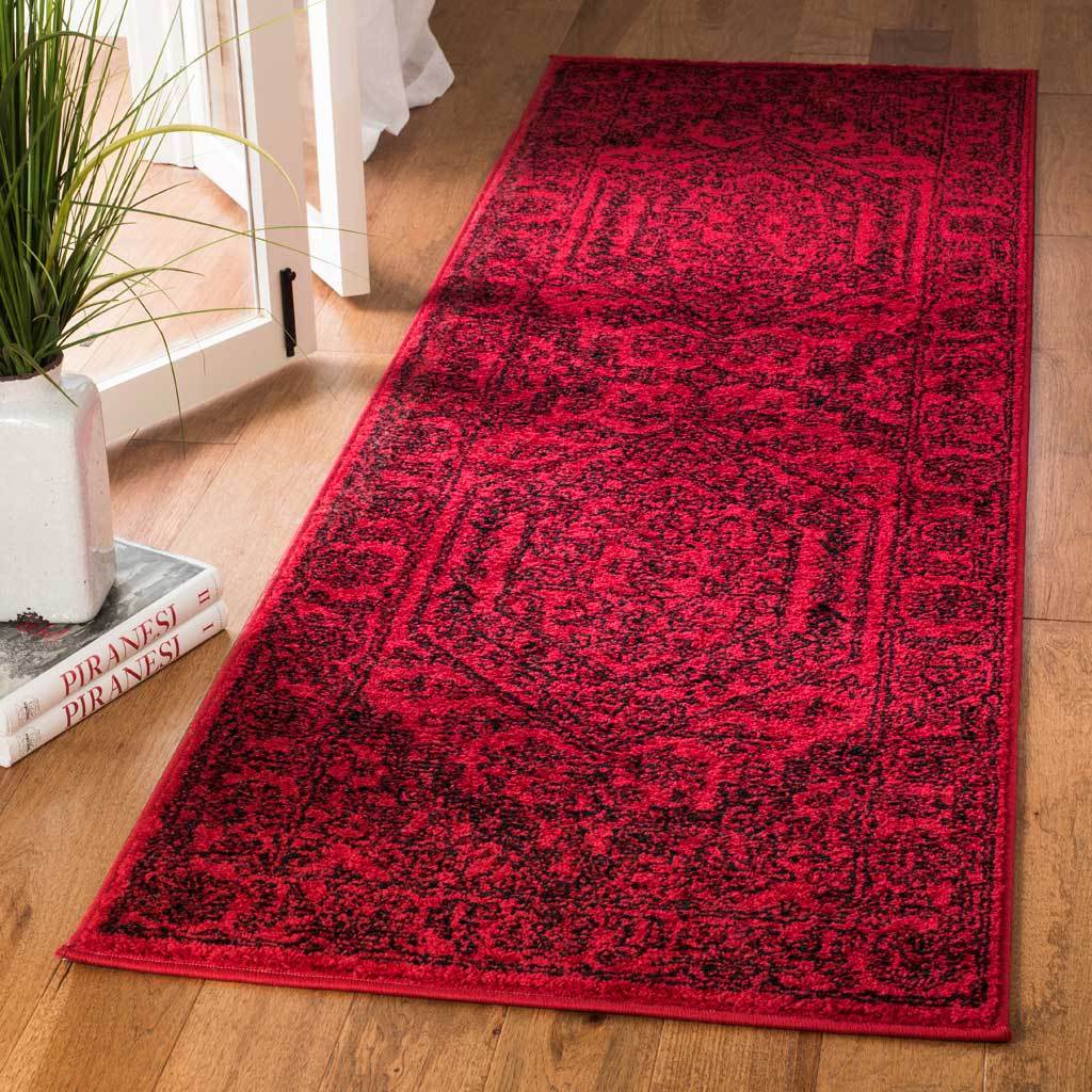 Adirondack Antique Red/Black Runner Rug - Image 2