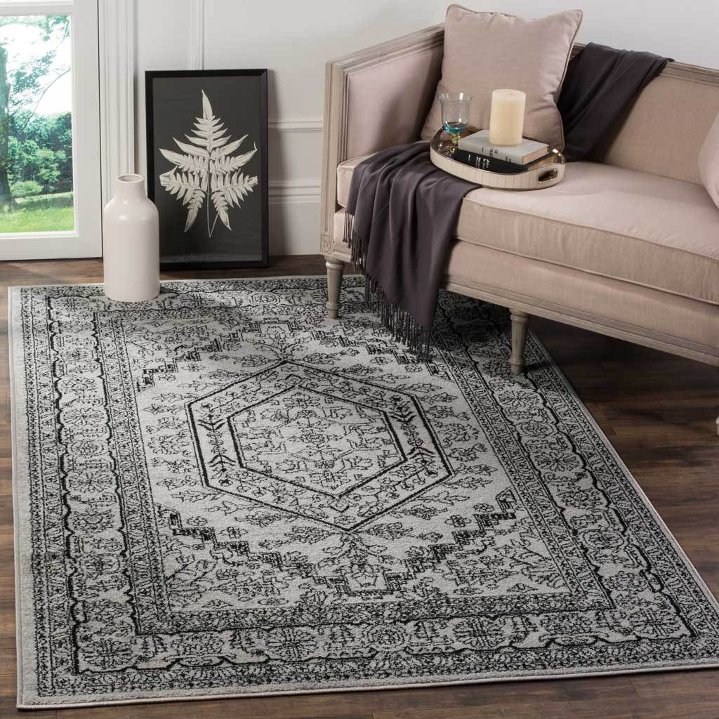 Adirondack Antique Silver/Black Area Rug - Image 9
