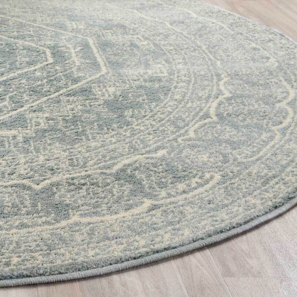 Adirondack Antique Slate/Ivory Round Rug - Image 2