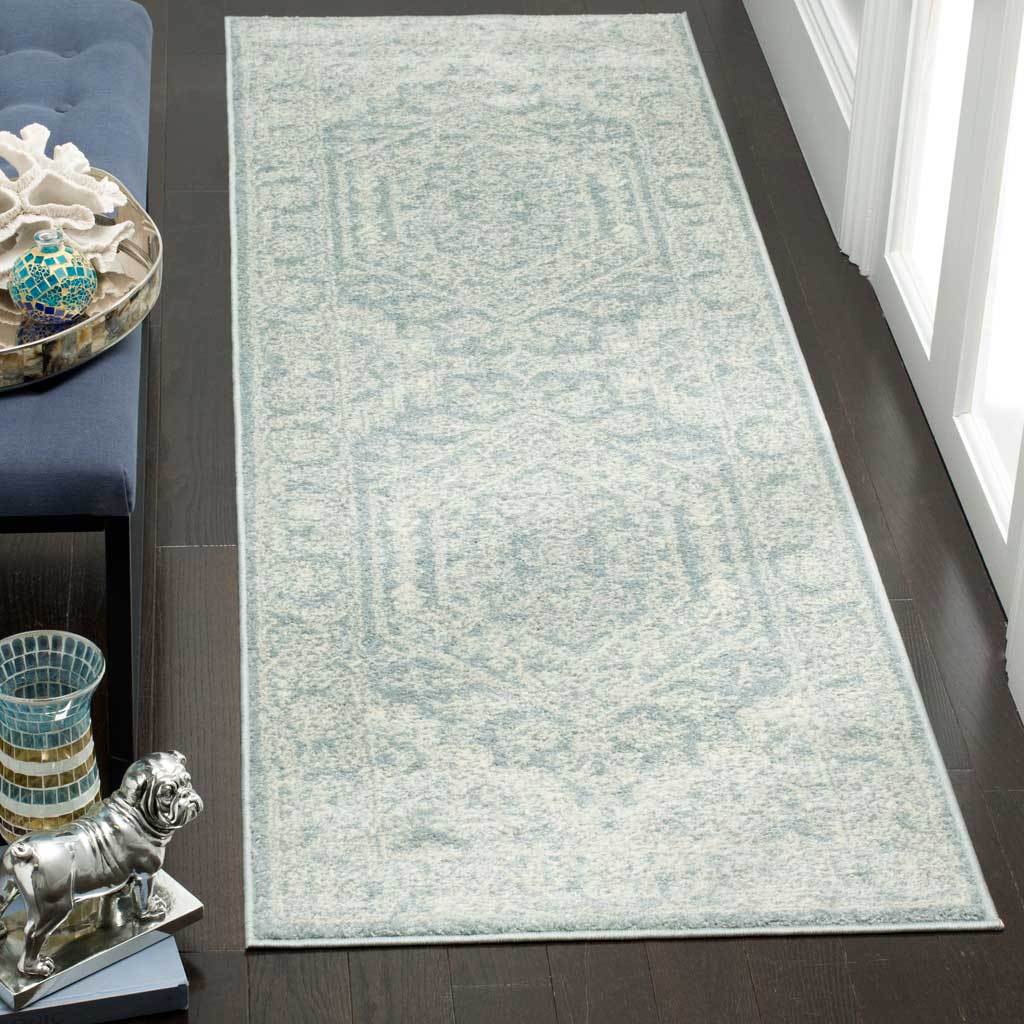Adirondack Antique Slate/Ivory Runner Rug - Image 2