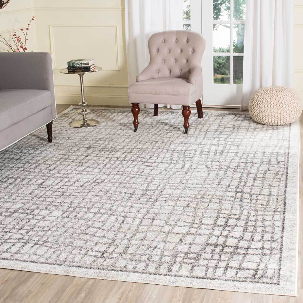 Adirondack Checker Silver/Ivory Area Rug - Image 10