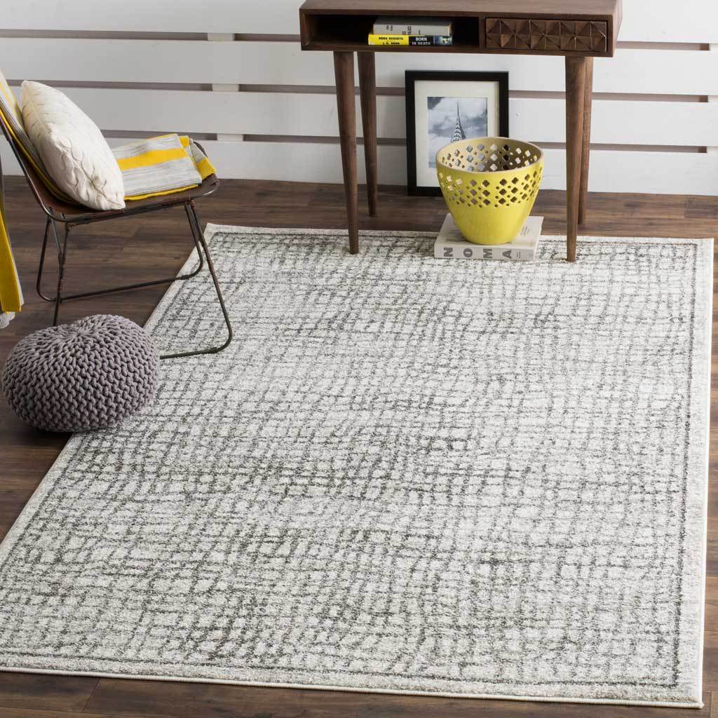 Adirondack Checker Silver/Ivory Area Rug - Image 11