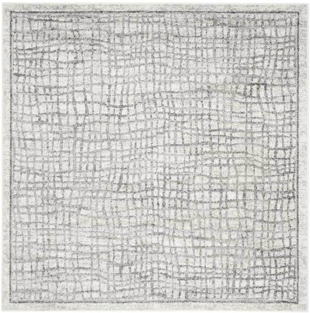 Adirondack Checker Silver/Ivory Area Rug - Image 3